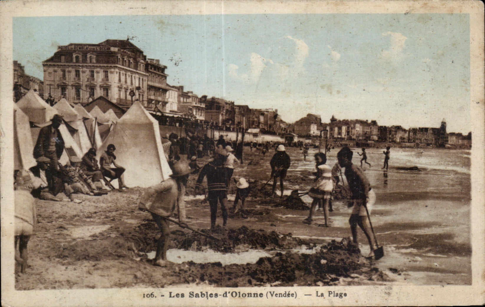 CPA Sands Olonne the Vendee the Beach Children