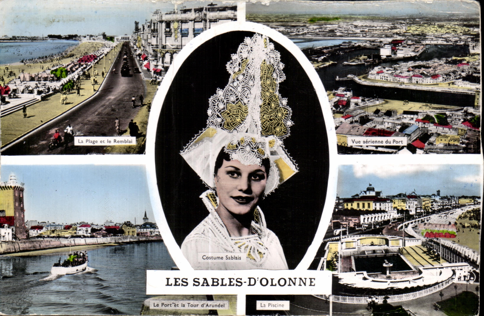 CPA enarena el traje de los casquillos de Olonne