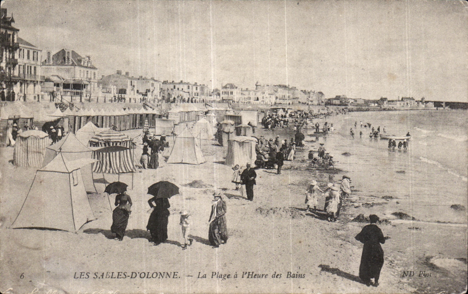 CPA sands Olonne the beach has Heure of the baths