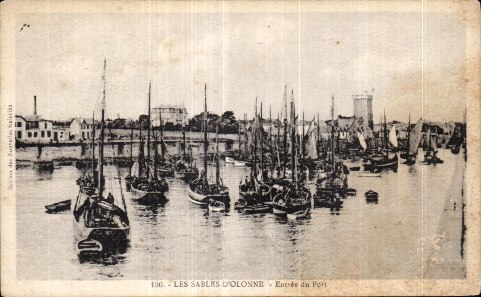 CPA sands Olonne Entrance of port Boats