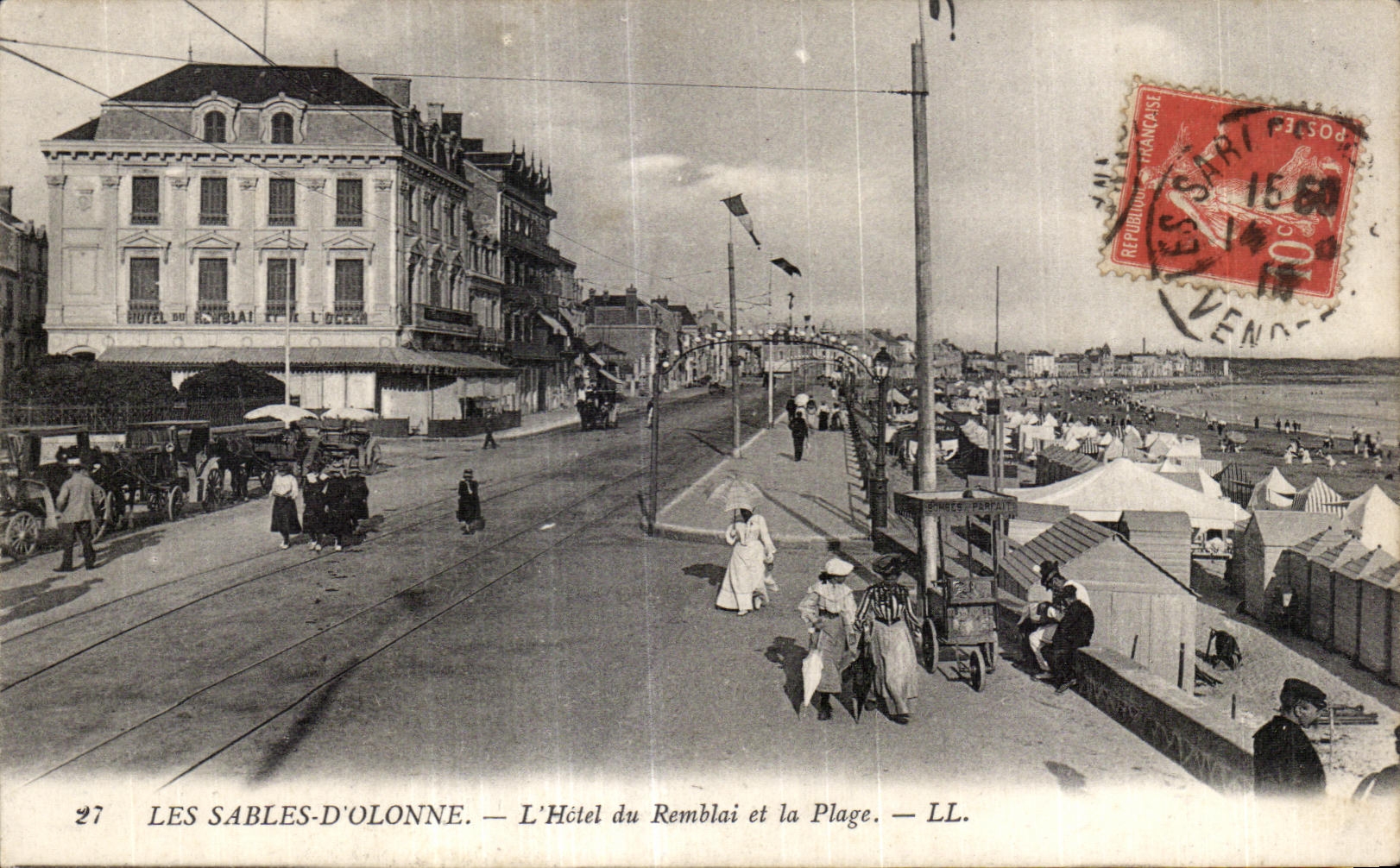 CPA sands Olonne Hotel of the pemblai and the beach