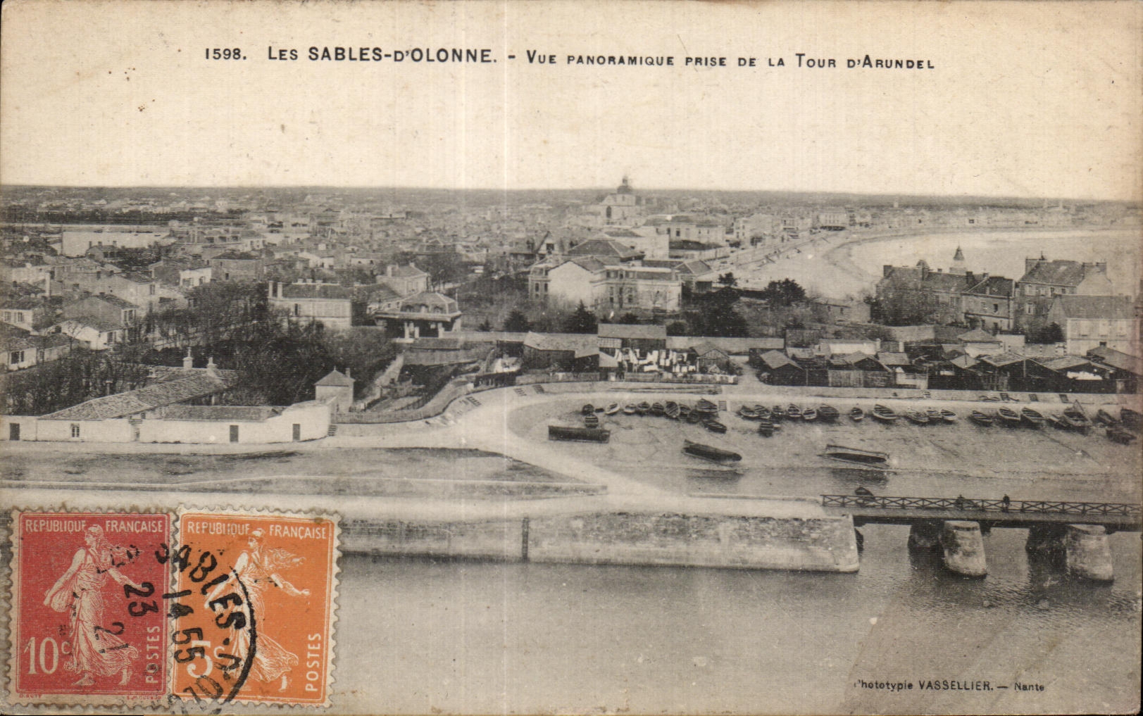 CPA sands Olonne seen panoramic catch of the tower B Arundel