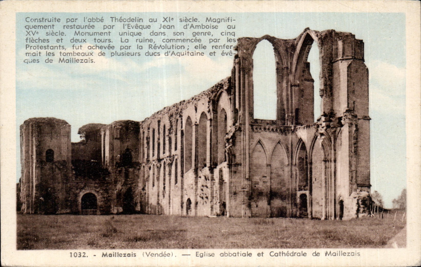 CPA Maillezais Built by abbot theodelin