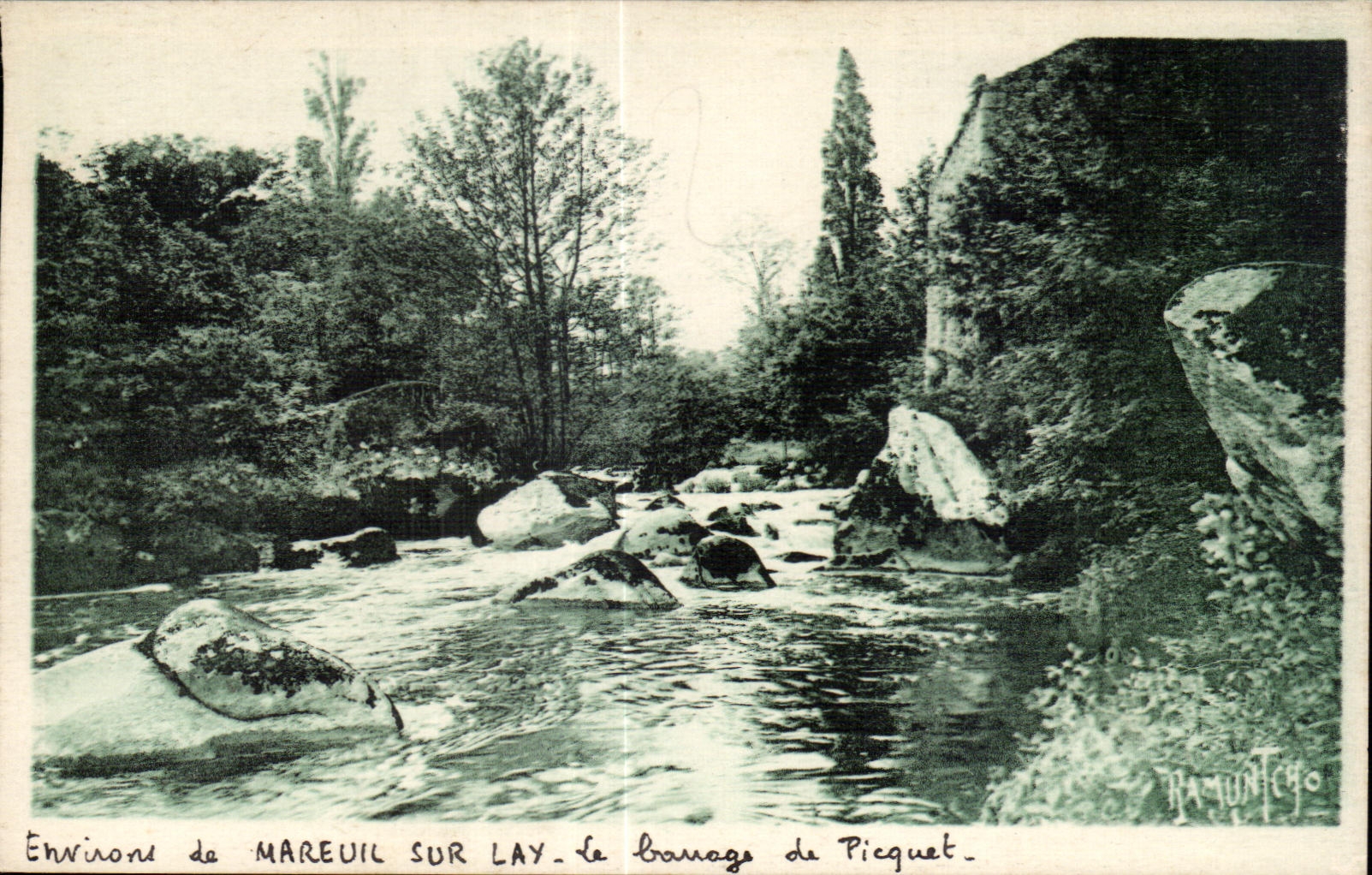 CPA Approximately of Mareuil on lay stopping of picquet