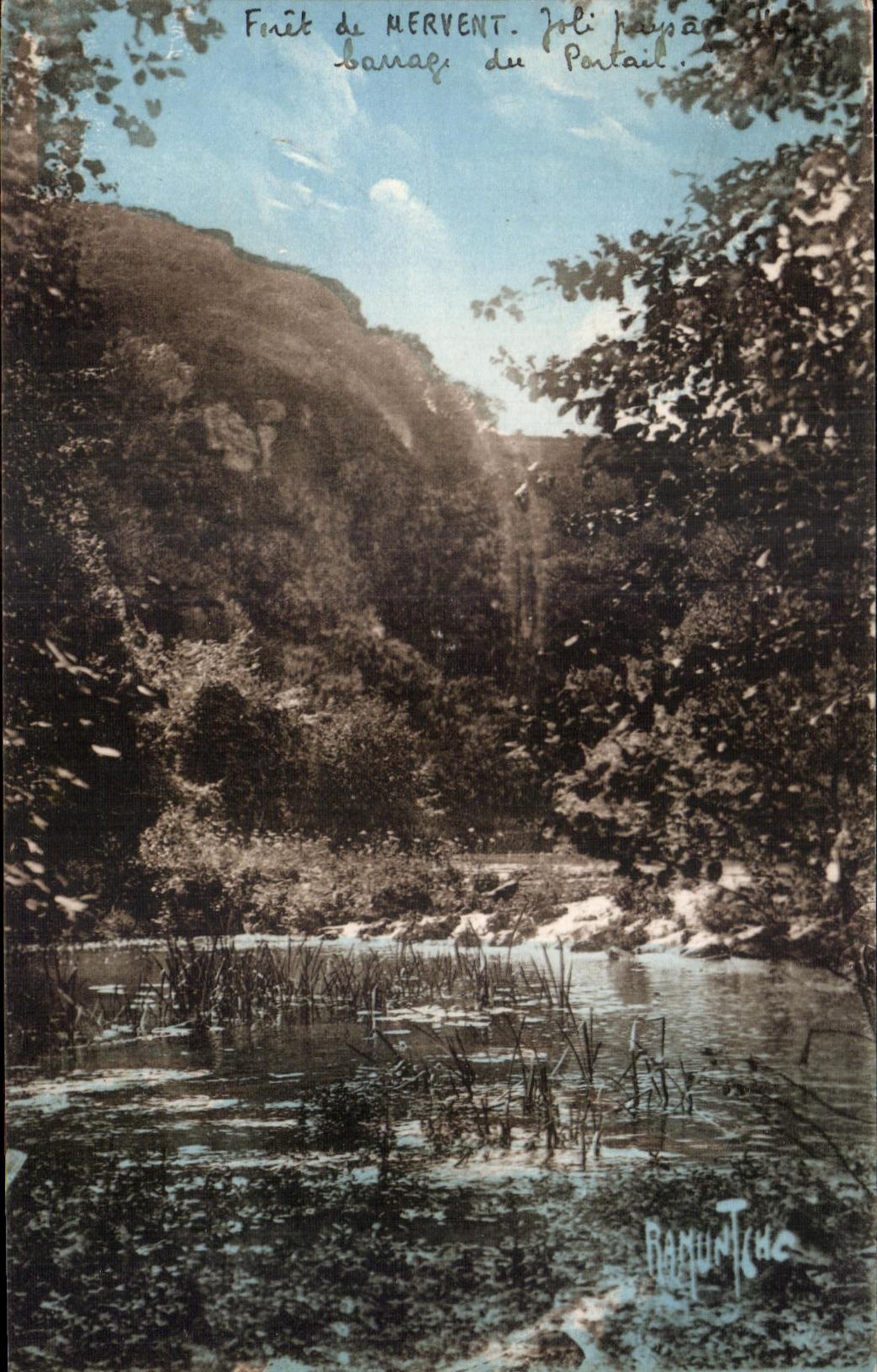 CPA Environs de fontenay le comte foret de mervant joli paysage du barrage du portail