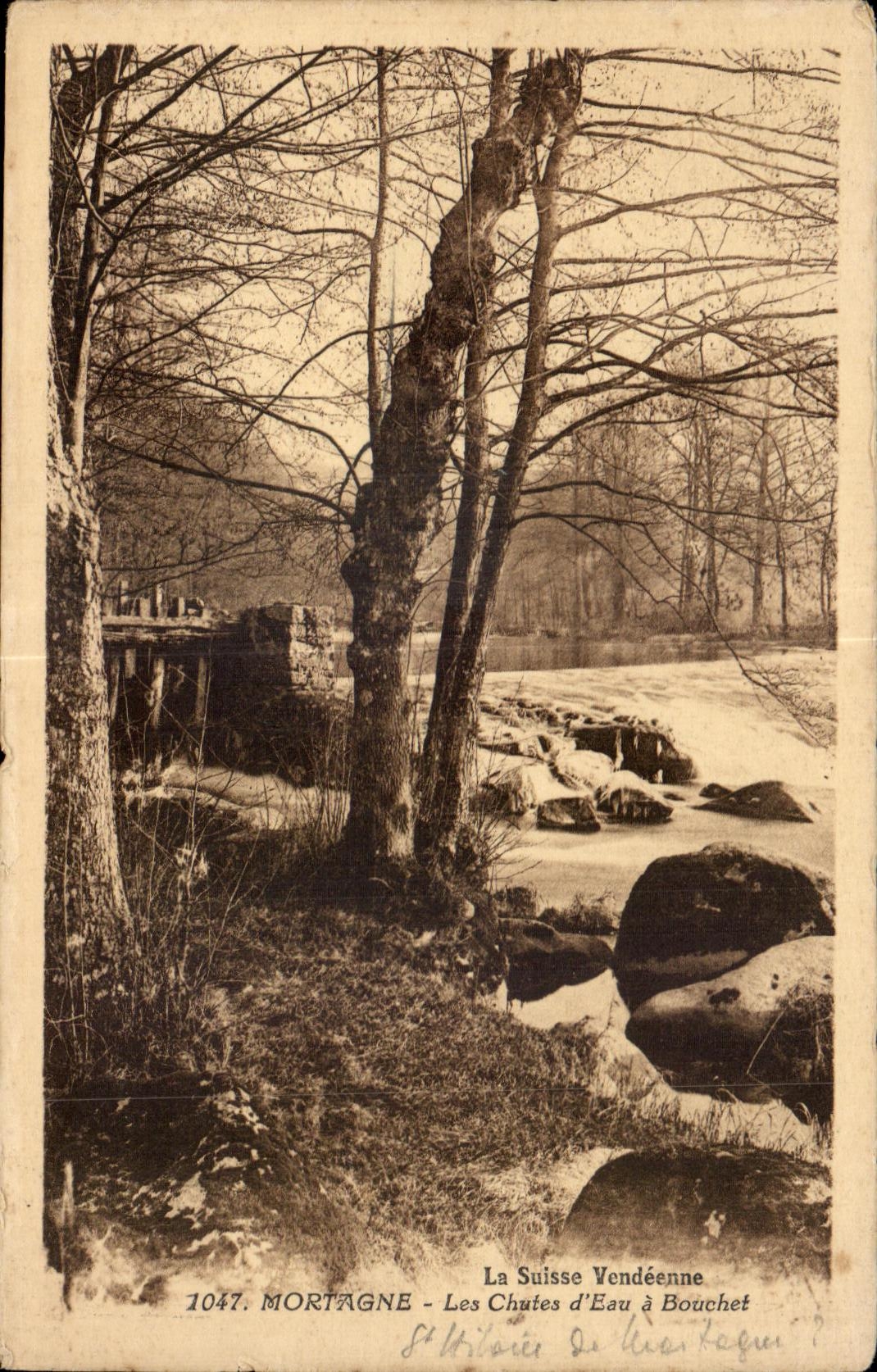 CPA Mortagne the falls water has Bouchet