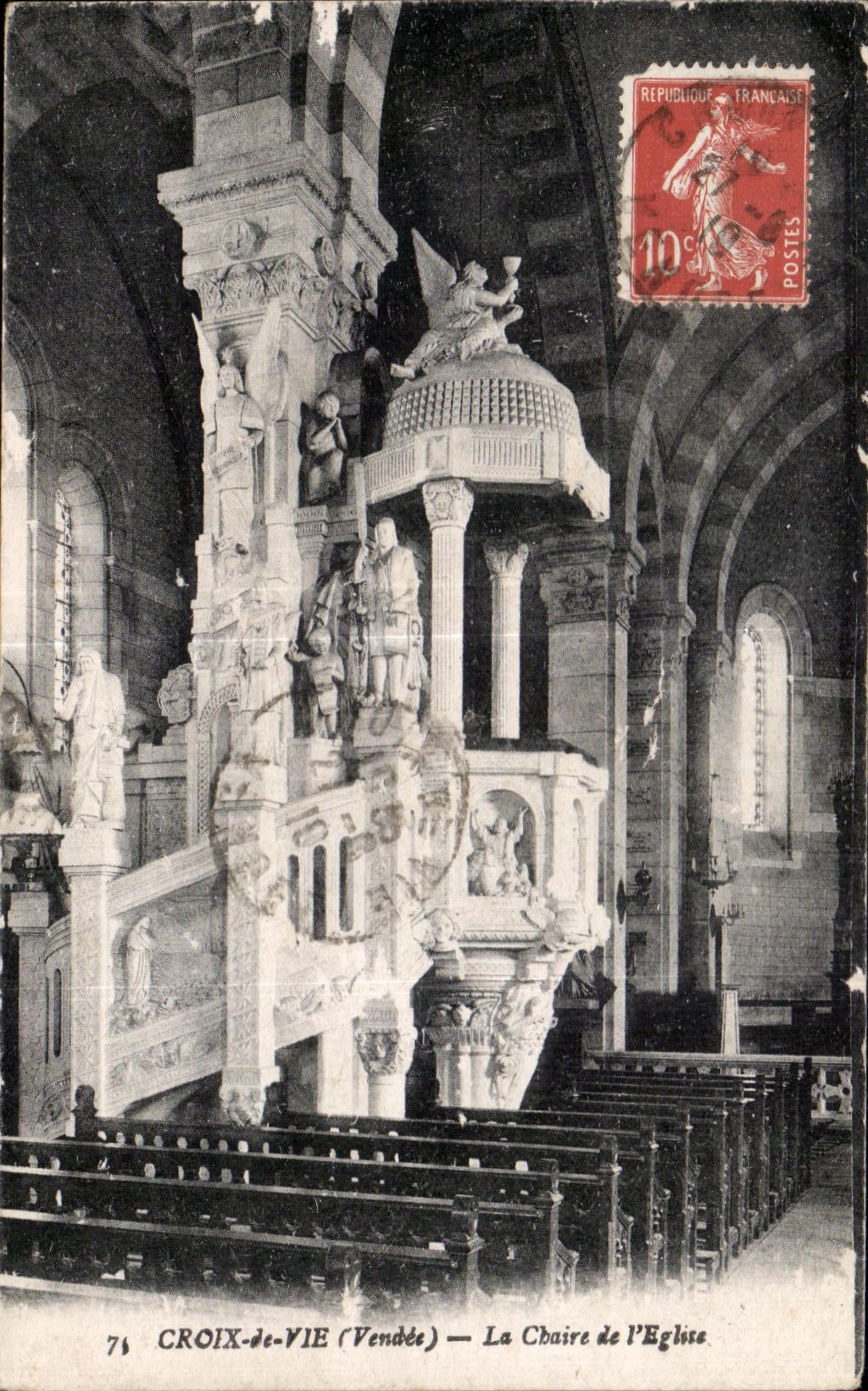CPA Croix de Vie (Vendee) La Chaire de I Eglise