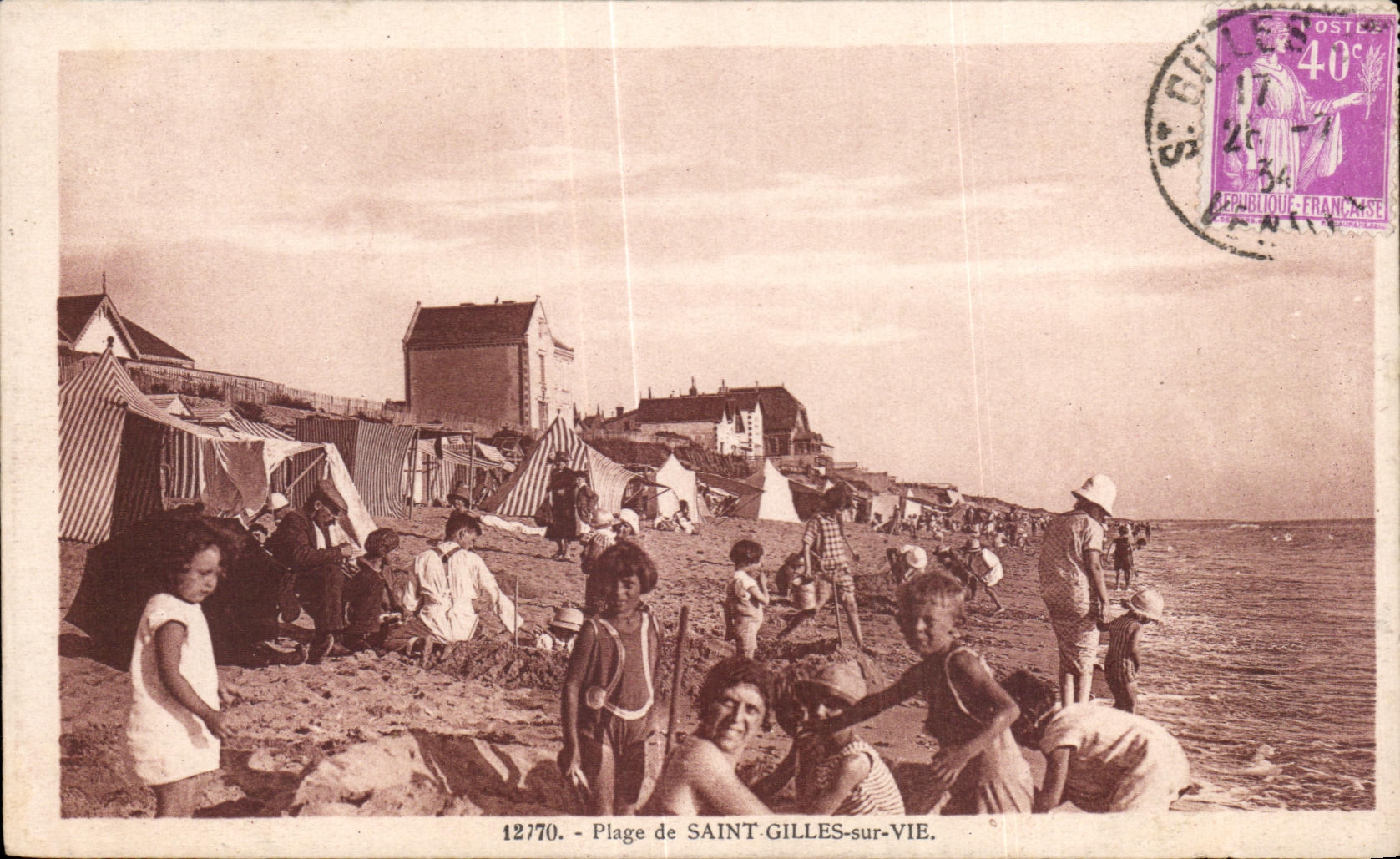 CPA Plage de Saint Gilles sur Vie
