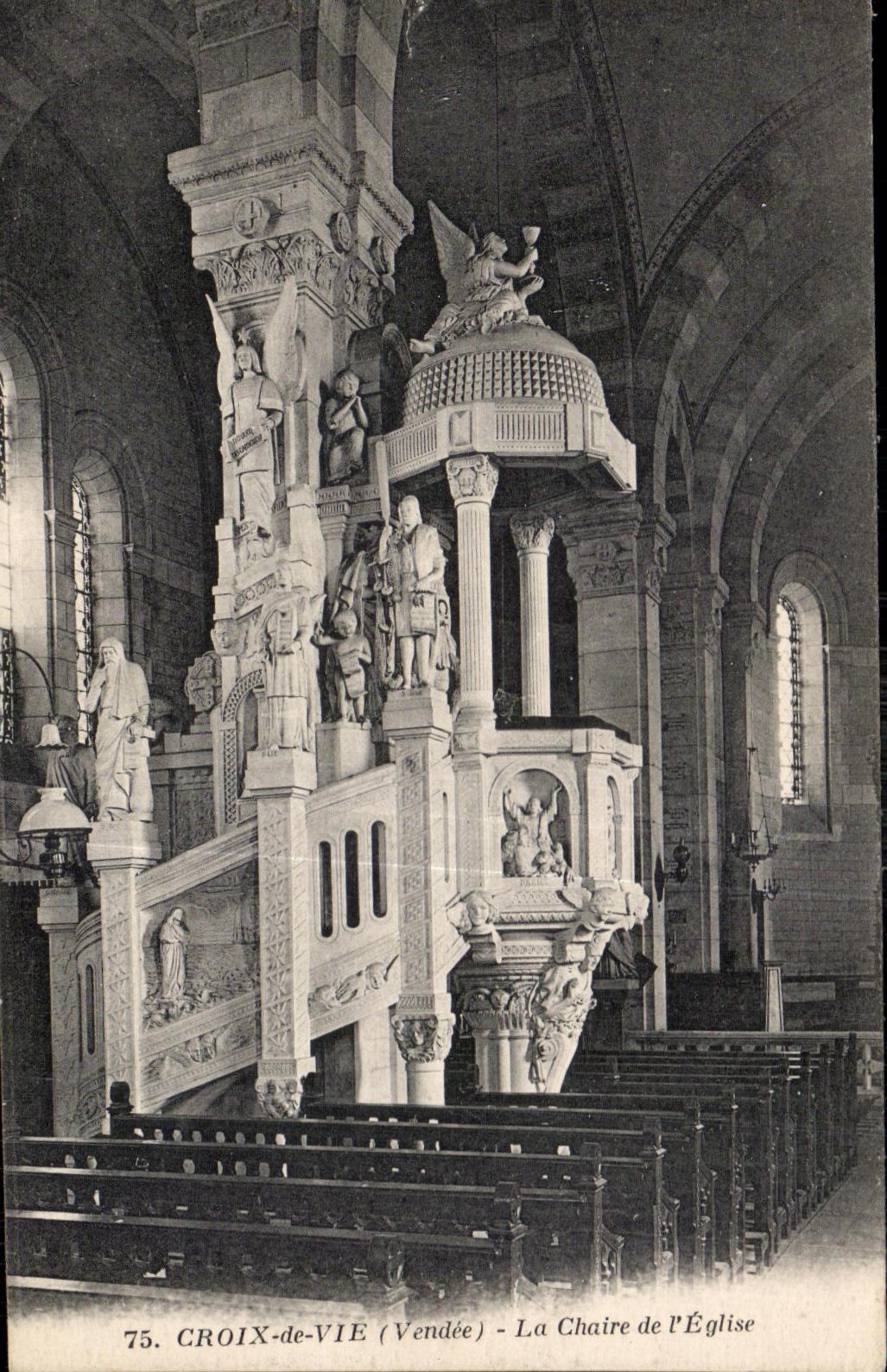 CPA Croix de vie vendee la chaire de l eglise