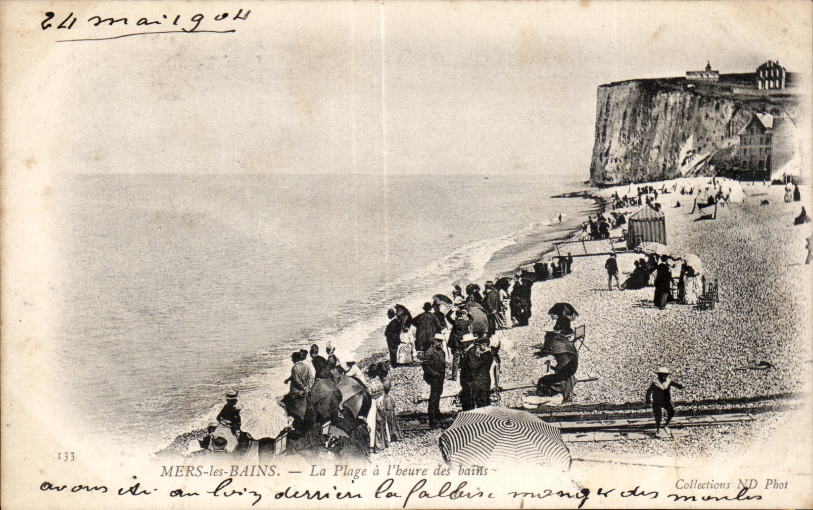 CPA Mers Les Bains La Plage a l heure des bains