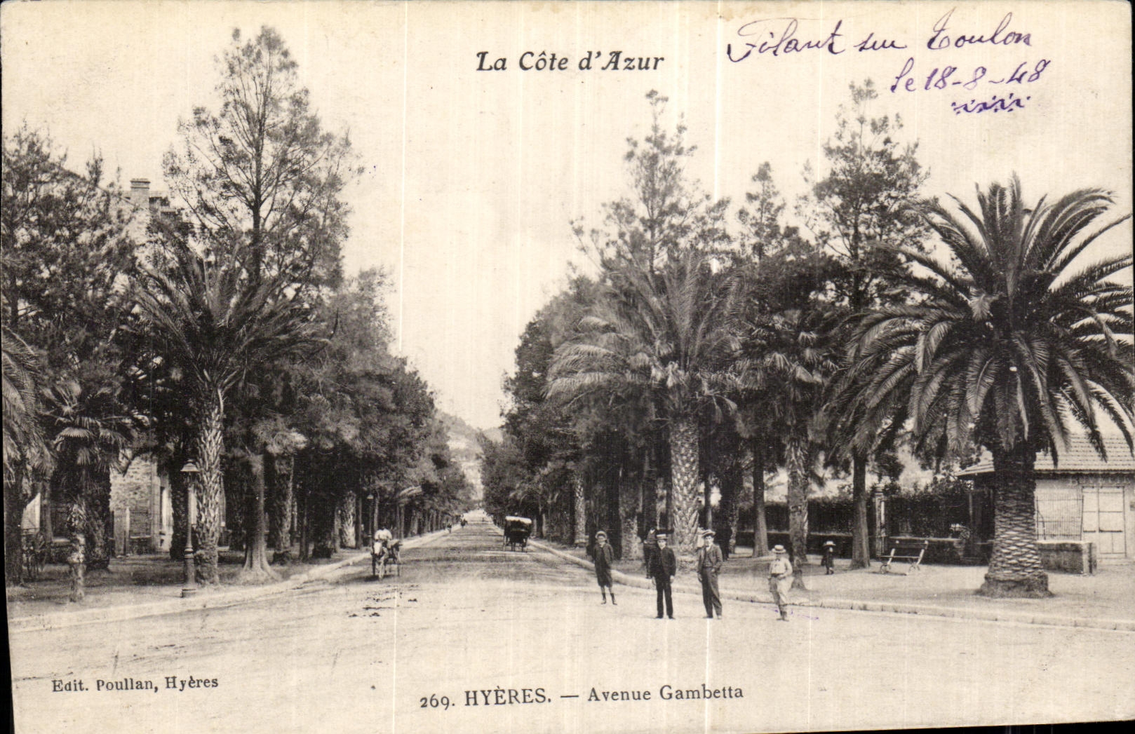 CPA Hyeres Avenue Gambetta