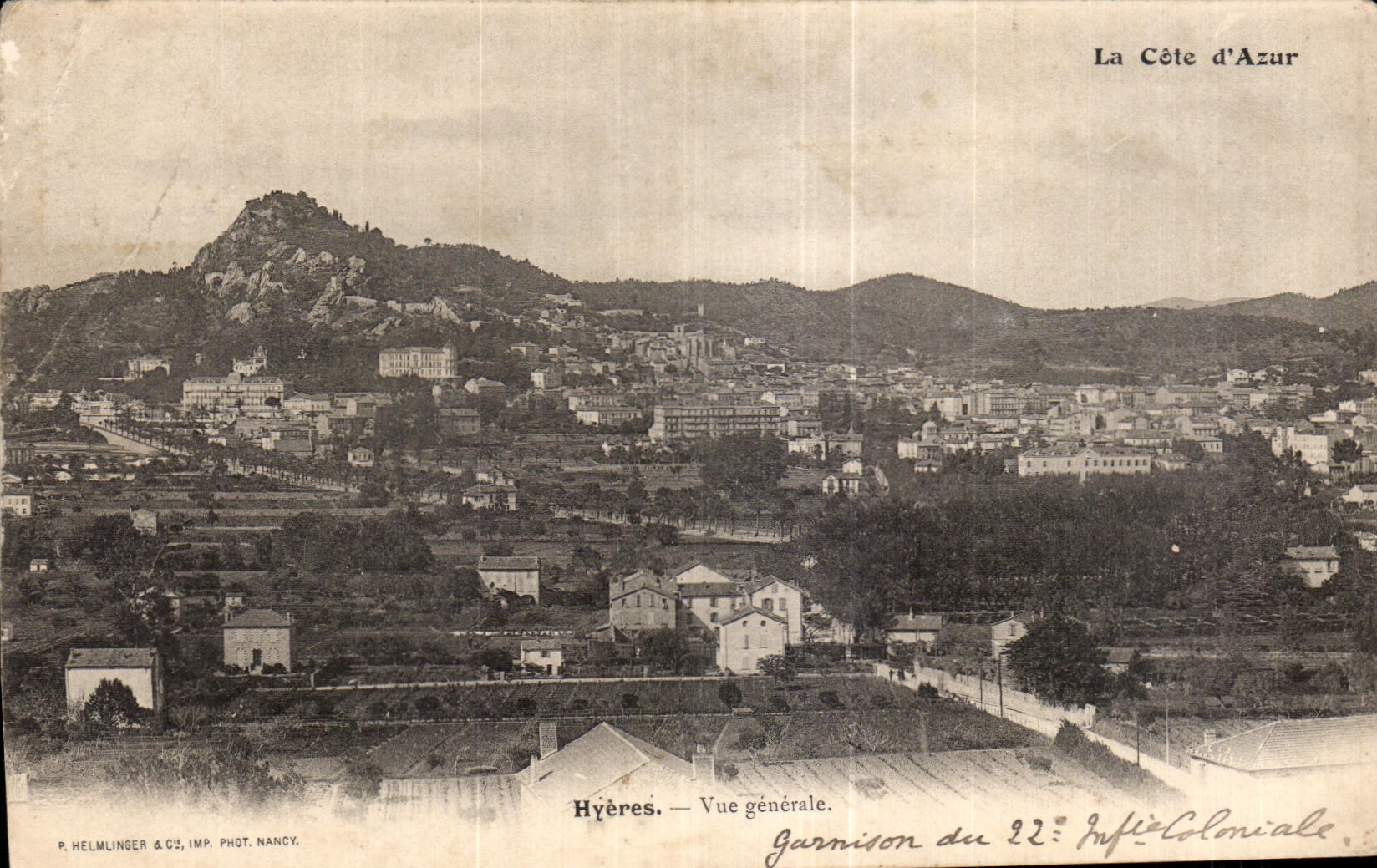 CPA La COte d Azur Hyeres Vue generale