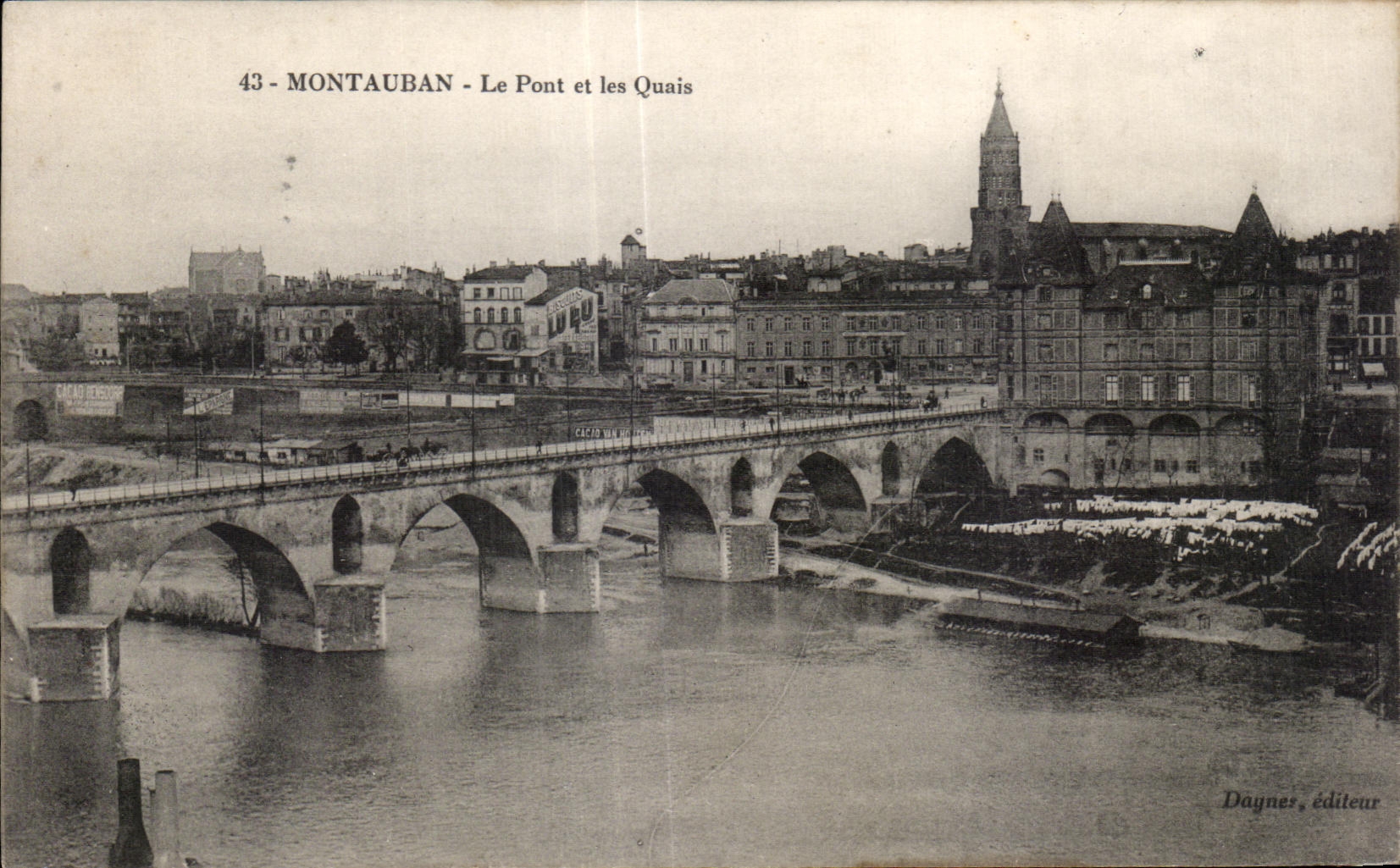 CPA Montauban the Bridge and Quays