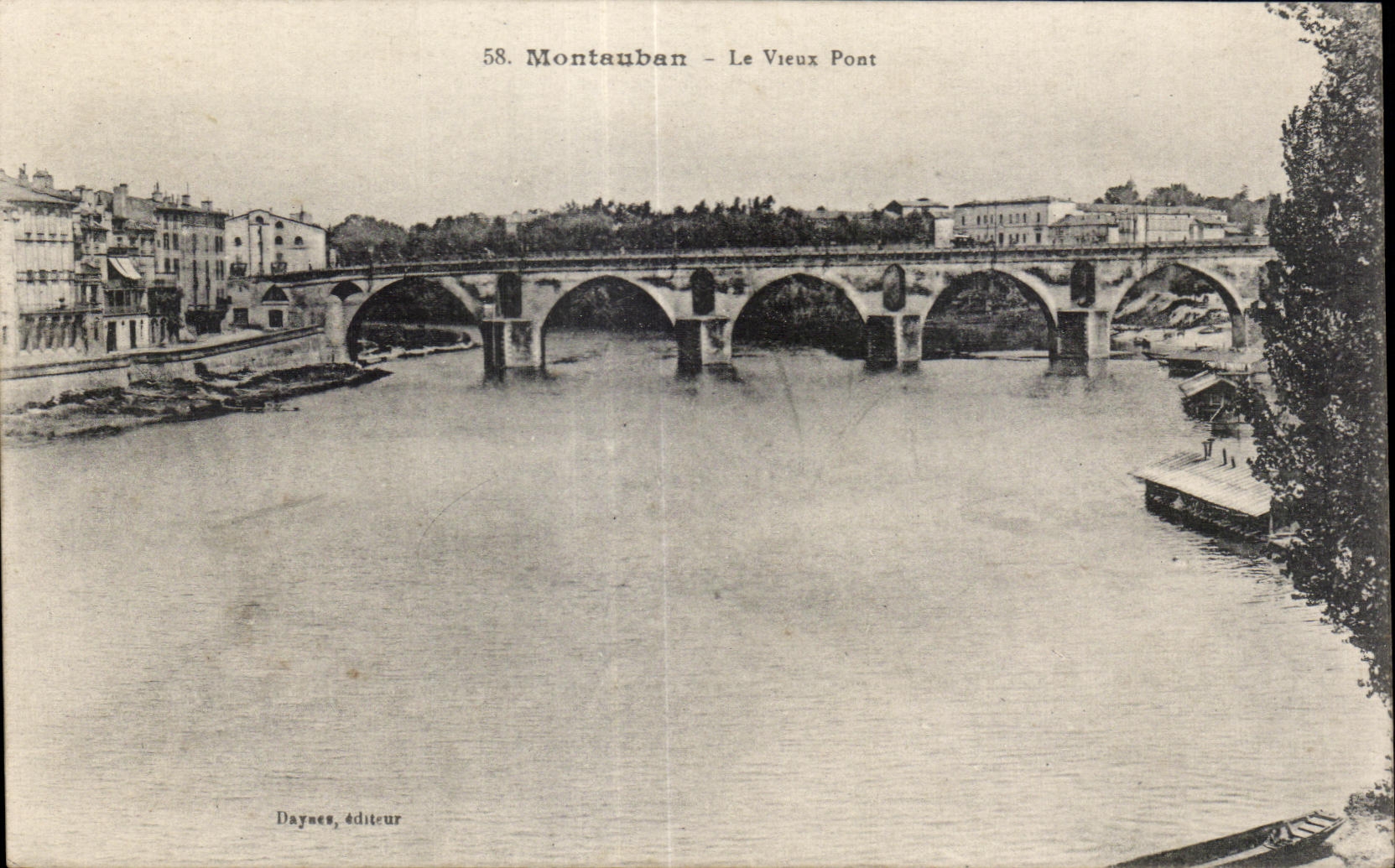 CPA Montauban the Old Bridge