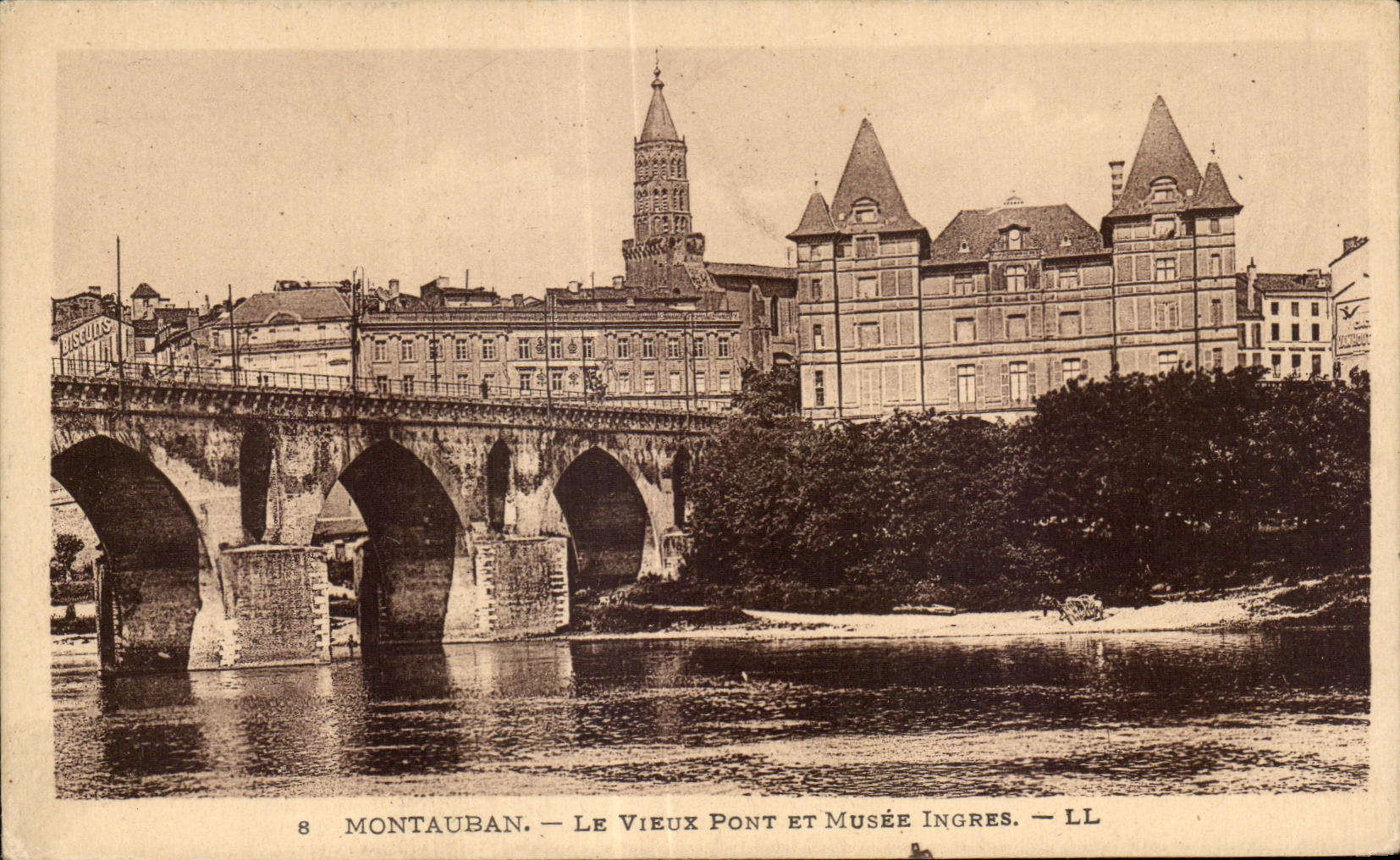 CPA Montauban the Old Bridge and Ingres Museum