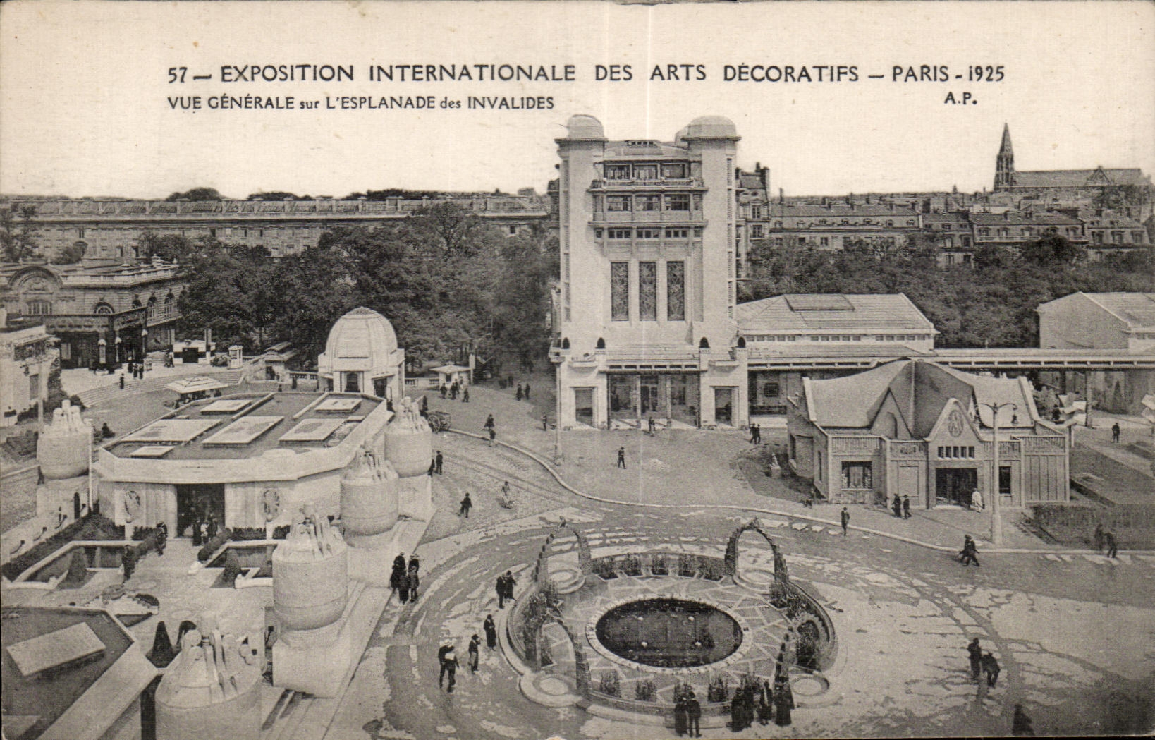 CPA Exposition Internationale des Arts Decoratifs Paris 1925 Vue Generale sur l Espanade des Invalides