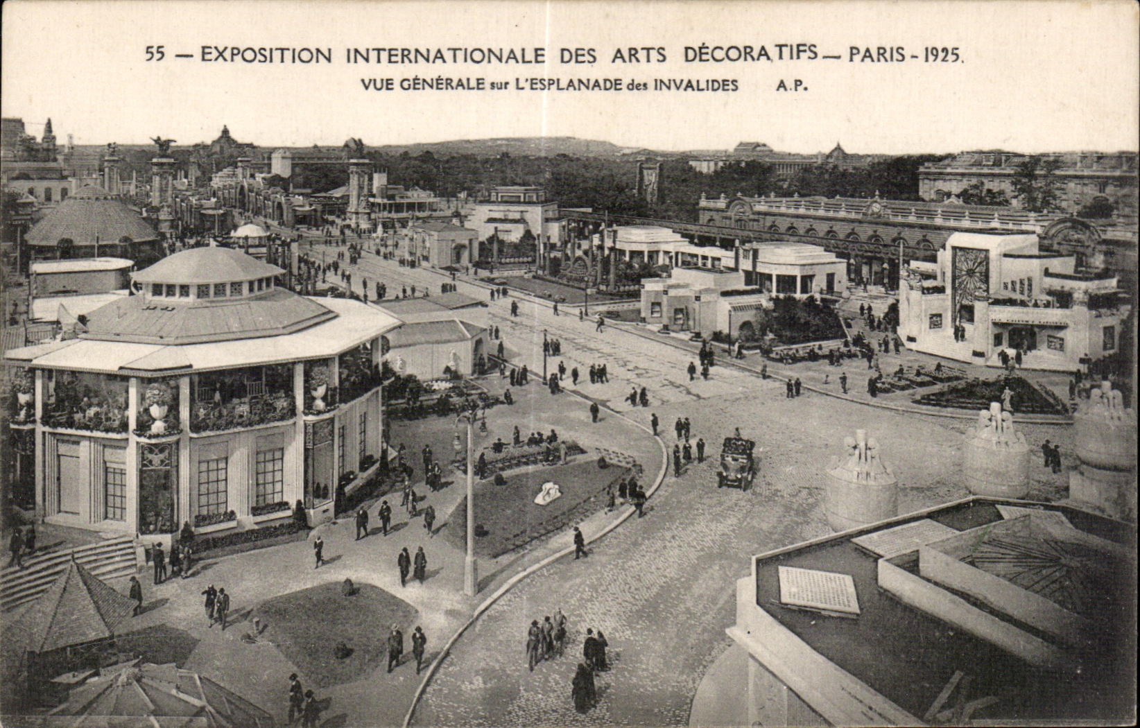 CPA Exposition Internationale des Arts Decoratifs Paris 1925 Vue generale sur l Esplande des Invalides
