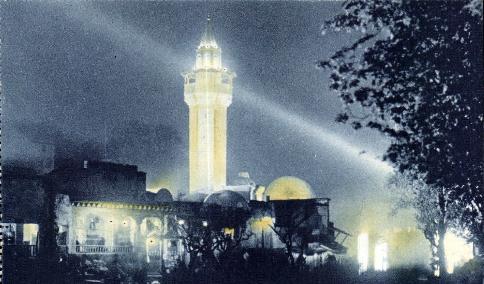 CPA Exposition Internationale de Arts Decoratifs Paris 1925 Section Tunisienne vue de nuit