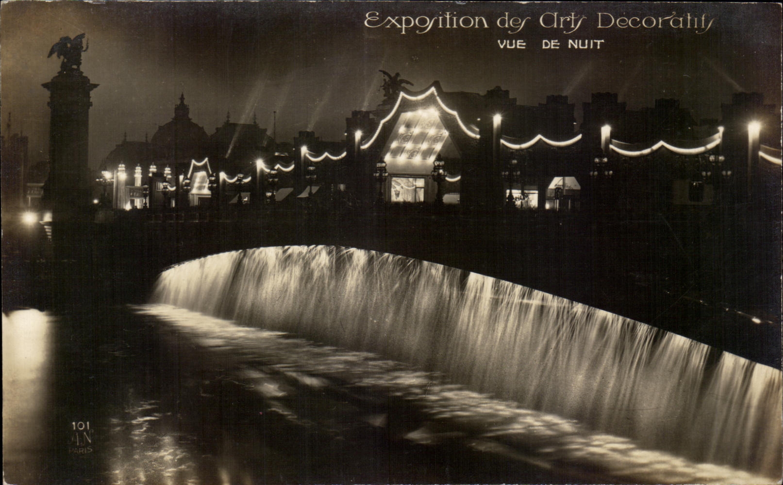 CPA Exposition des Arts Decoratif Vue de nuit