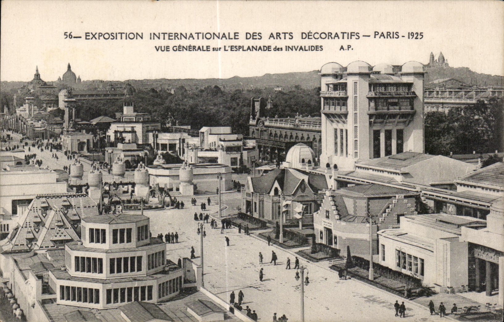 CPA Exposition Internationale Des Arts Decoratifs Paris 1925 Vue generale sur l esplanade des Invalides 