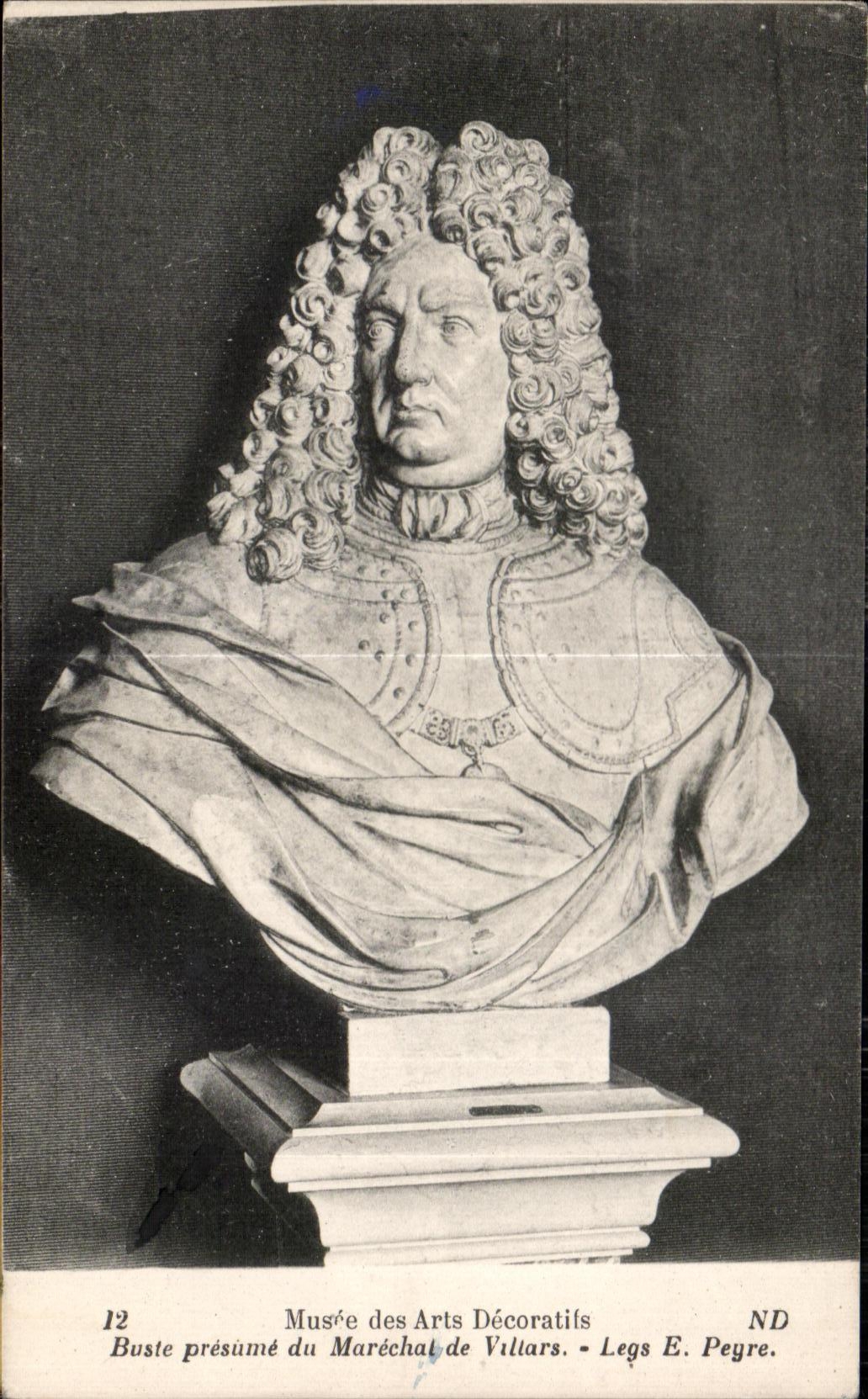 CPA Musee of Decorative Arts Bust Supposes of the Marshal of Villars Legs E Underworld