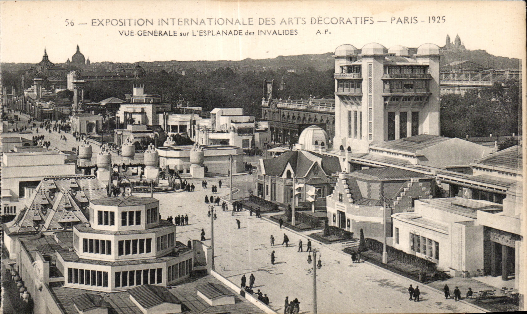 CPA Exposition Internationale des arts Decoratifs Paris 1925 vue Generale sur l Esplanade des Invalides