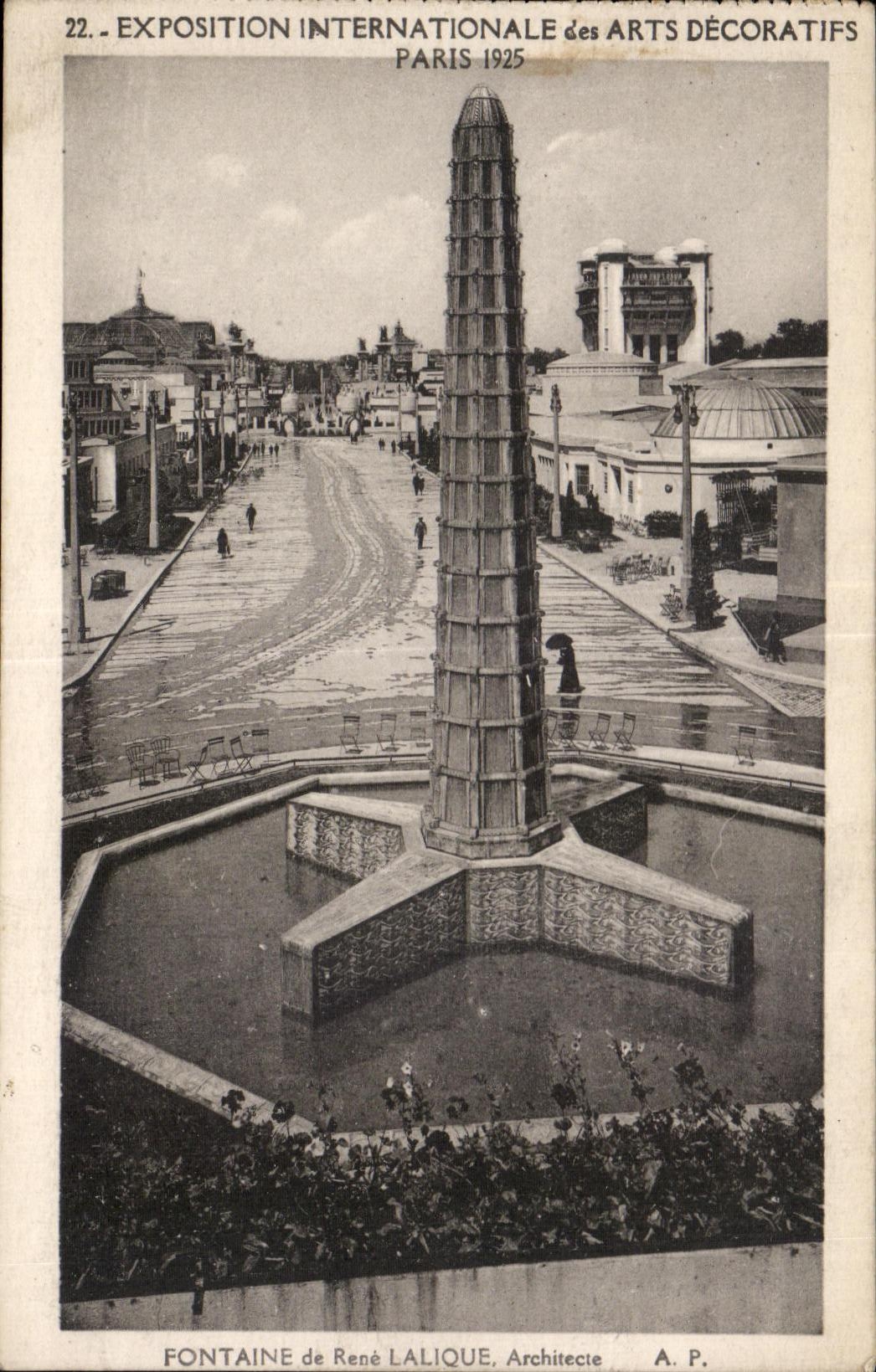 CPA Exposition Internationale des arts Decoratifs Paris 1925 Fontaine de rene Lalique