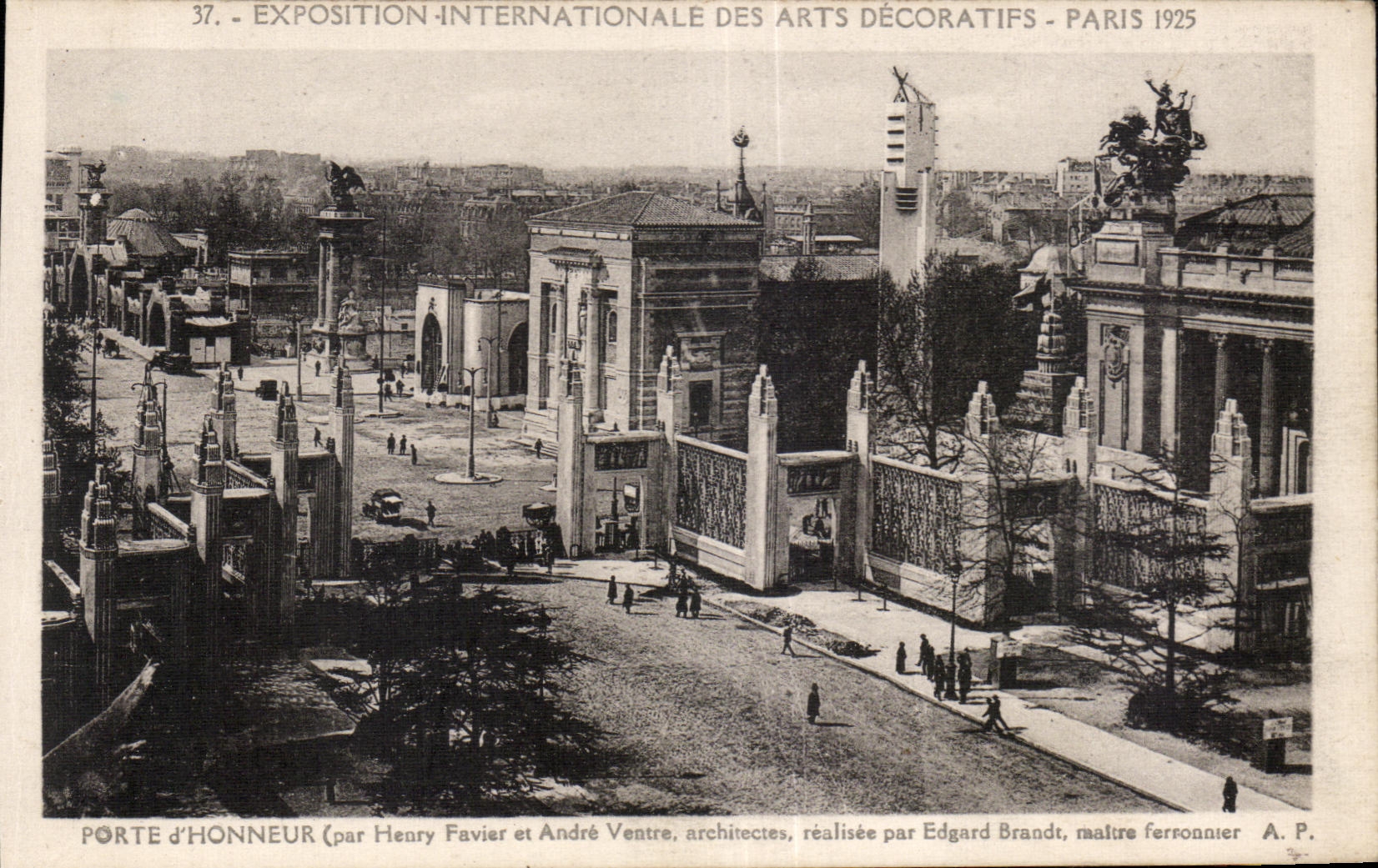 CPA Exposition Internationale des arts Decoratifs Paris 1925 Porte d Honneur