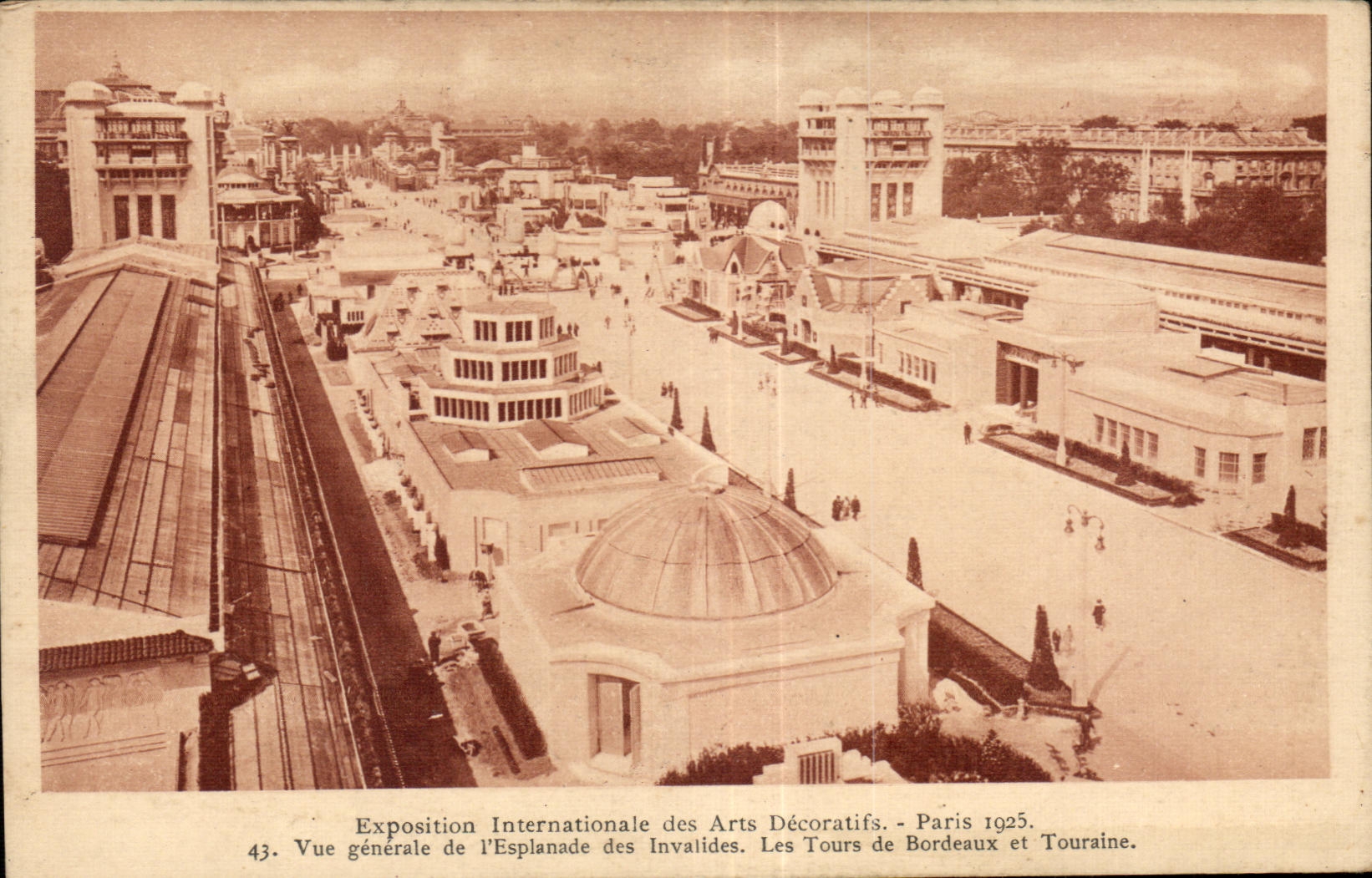 CPA Exposition Internationale des arts Decoratifs Paris 1925 vue generale de l Esplanade des Invalides