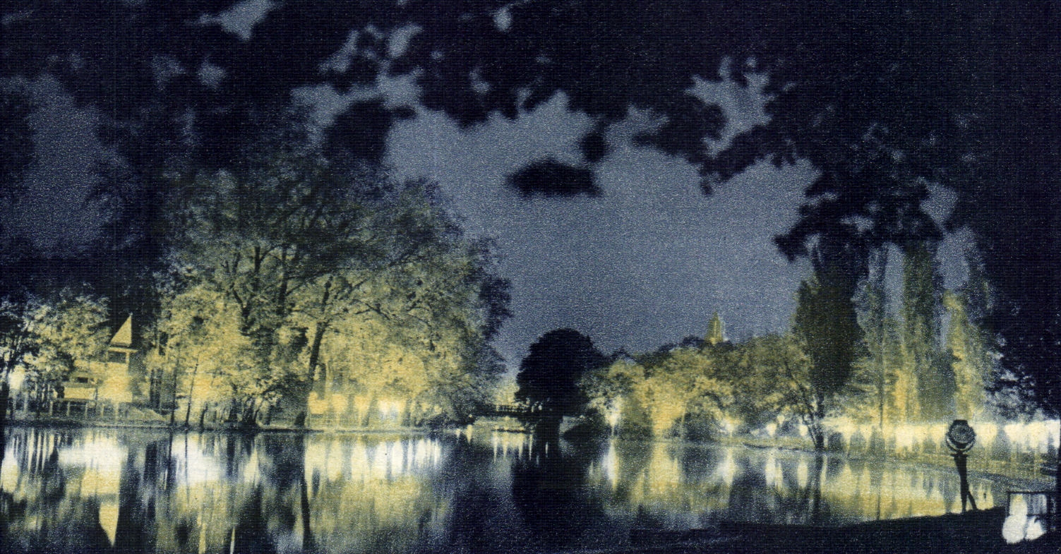 CPA Effet d Eclairage sur le lac