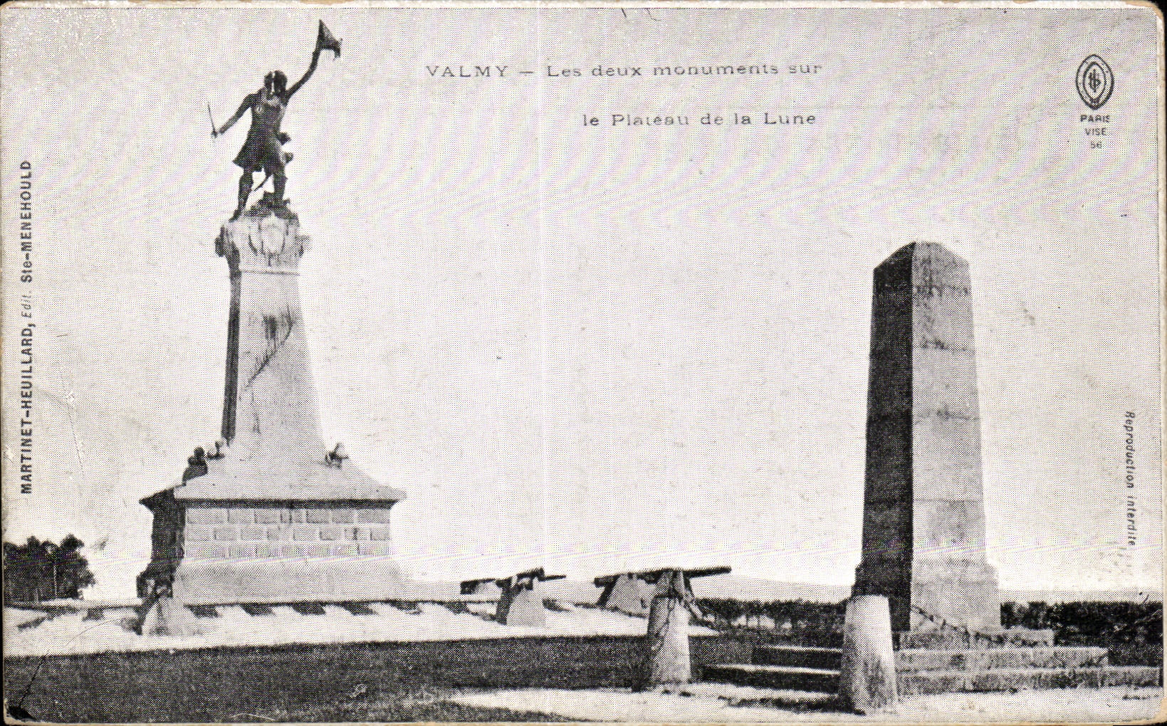 CPA Valmy two Monuments On the Plate of the Moon