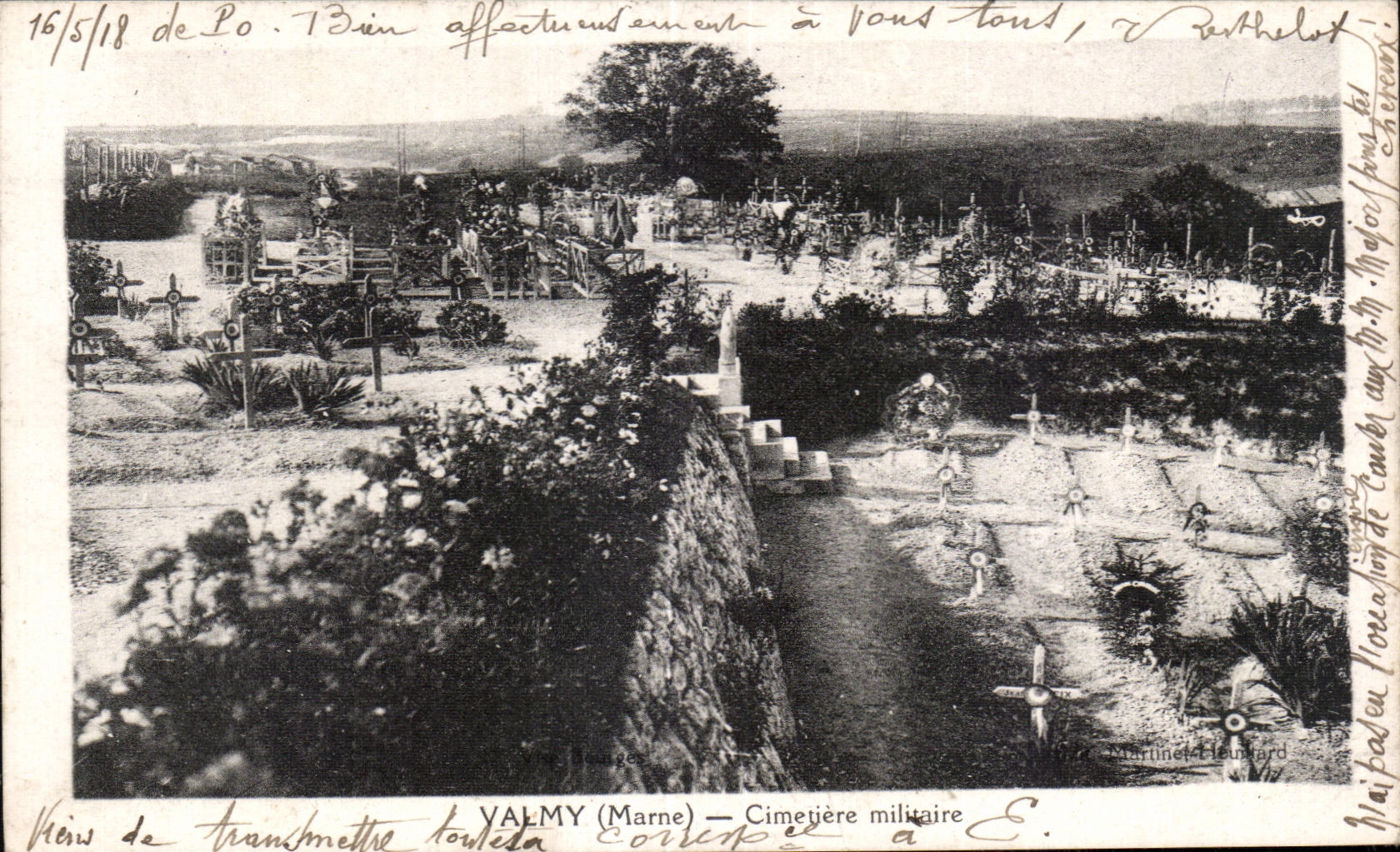 CPA Valmy the Military Marne Cemetery Militaria