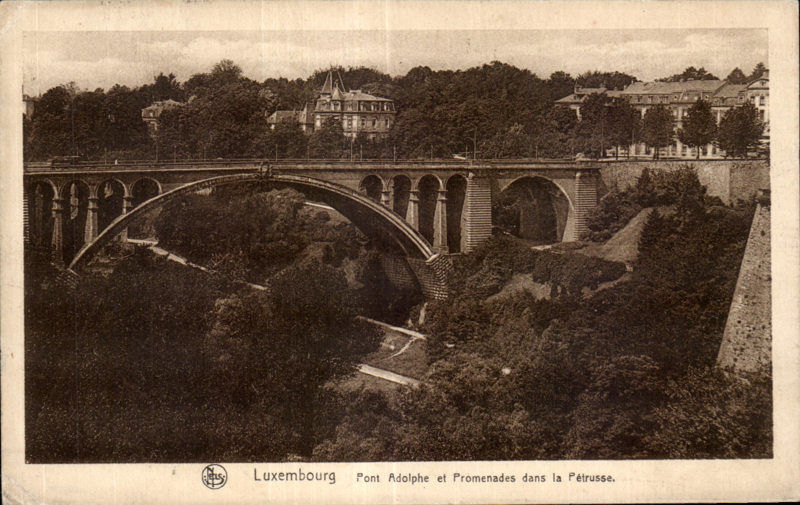 CPA Luxembourg Bridge Adolphe and Walks in Petrusse