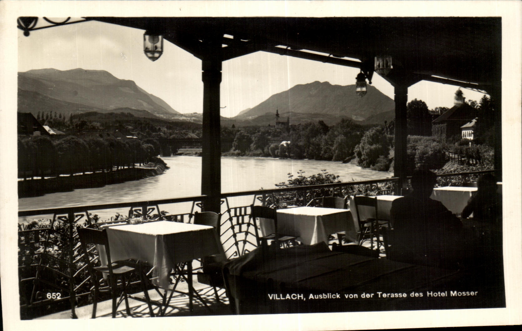 CPSM Suisse Villach Ausblick von der Terasse des Hotel Mosser