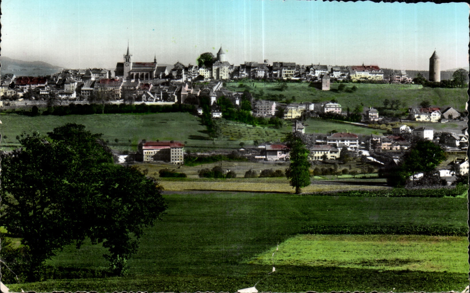 CPSM Suisse Romont Vue generale