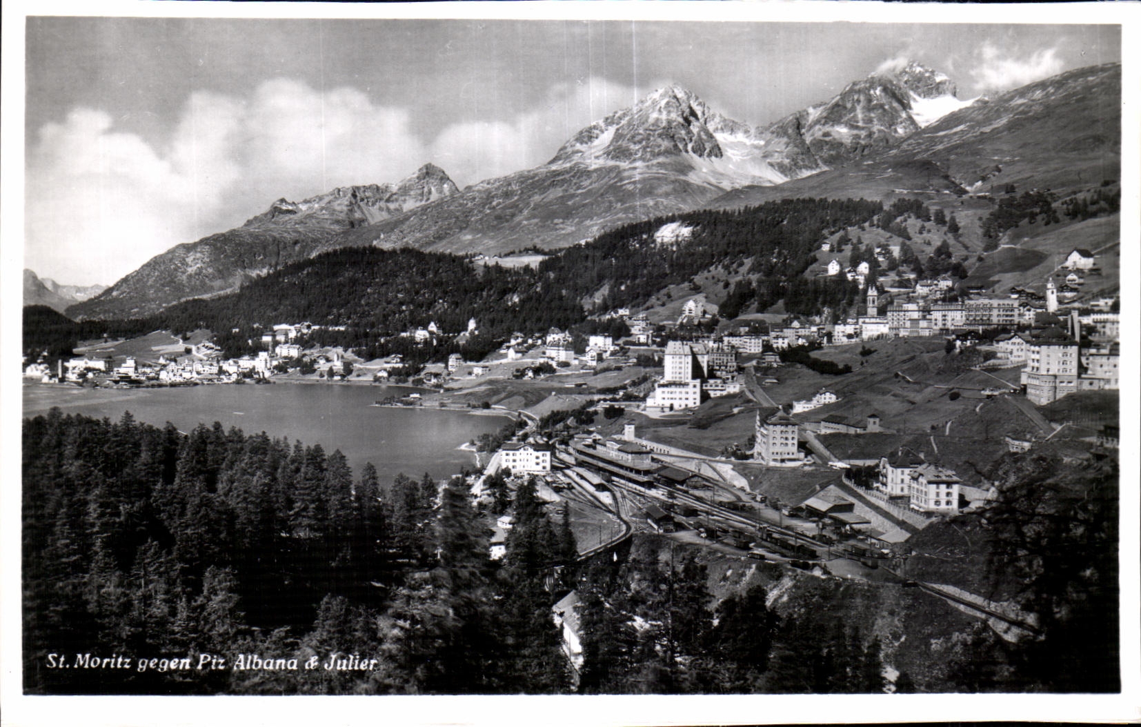 CPA St Morite gegen Piz Albana   Julier