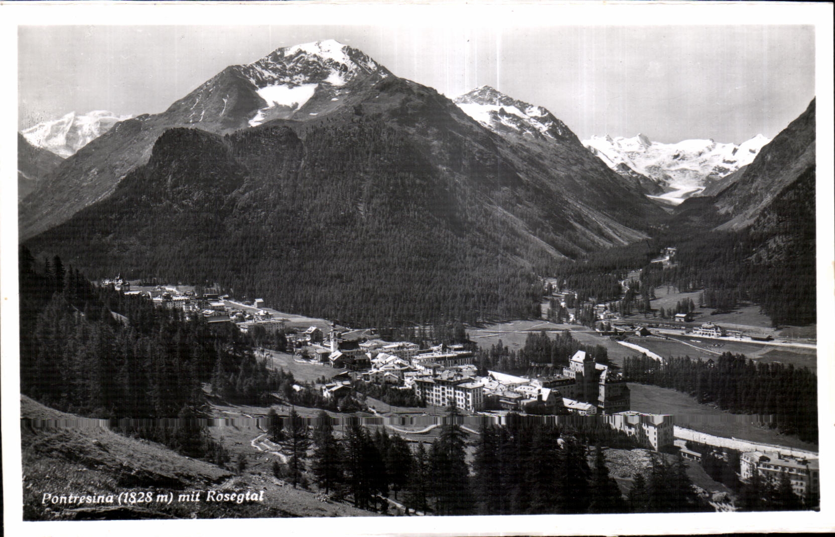 CPA Pontresina mit Rosegtal