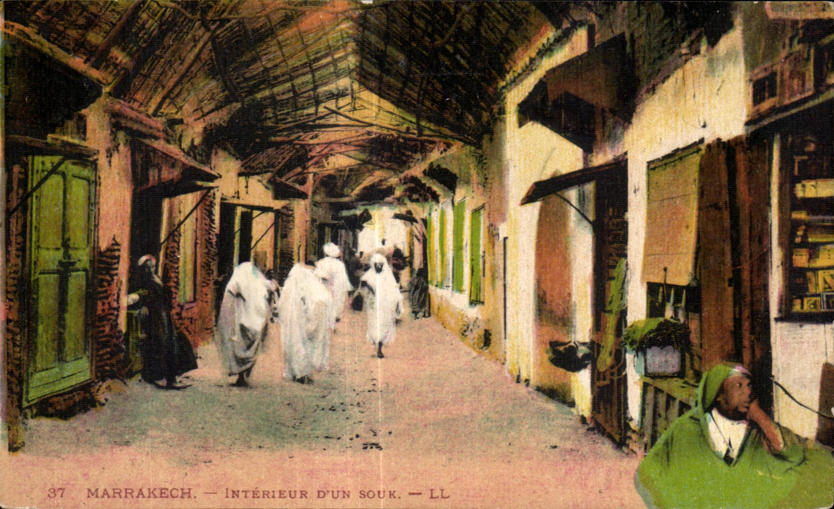 CPA Maroc Merrakech Interieur D Ur Souk