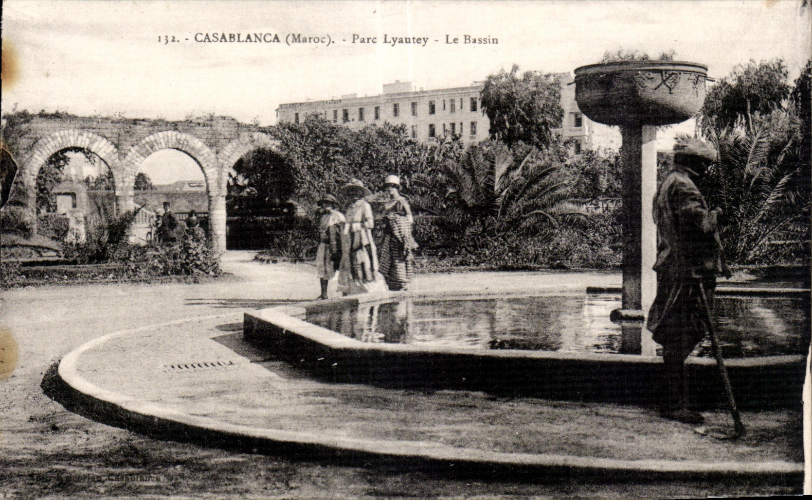 CPA Maroc Casablanca (Maroc) Parc Lyautey Le Bassin