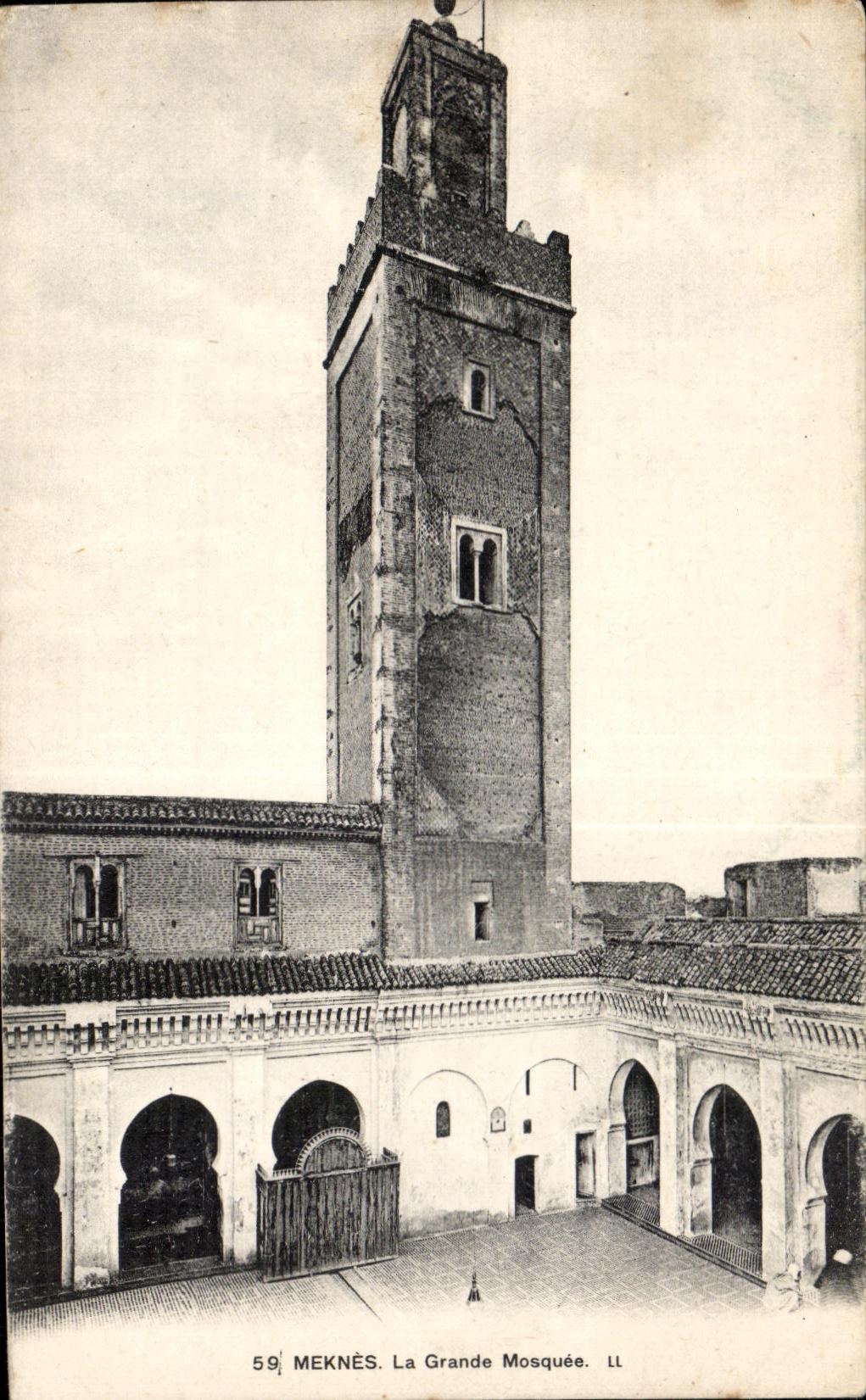 CPA Maroc Meknes La Grande Mosquee