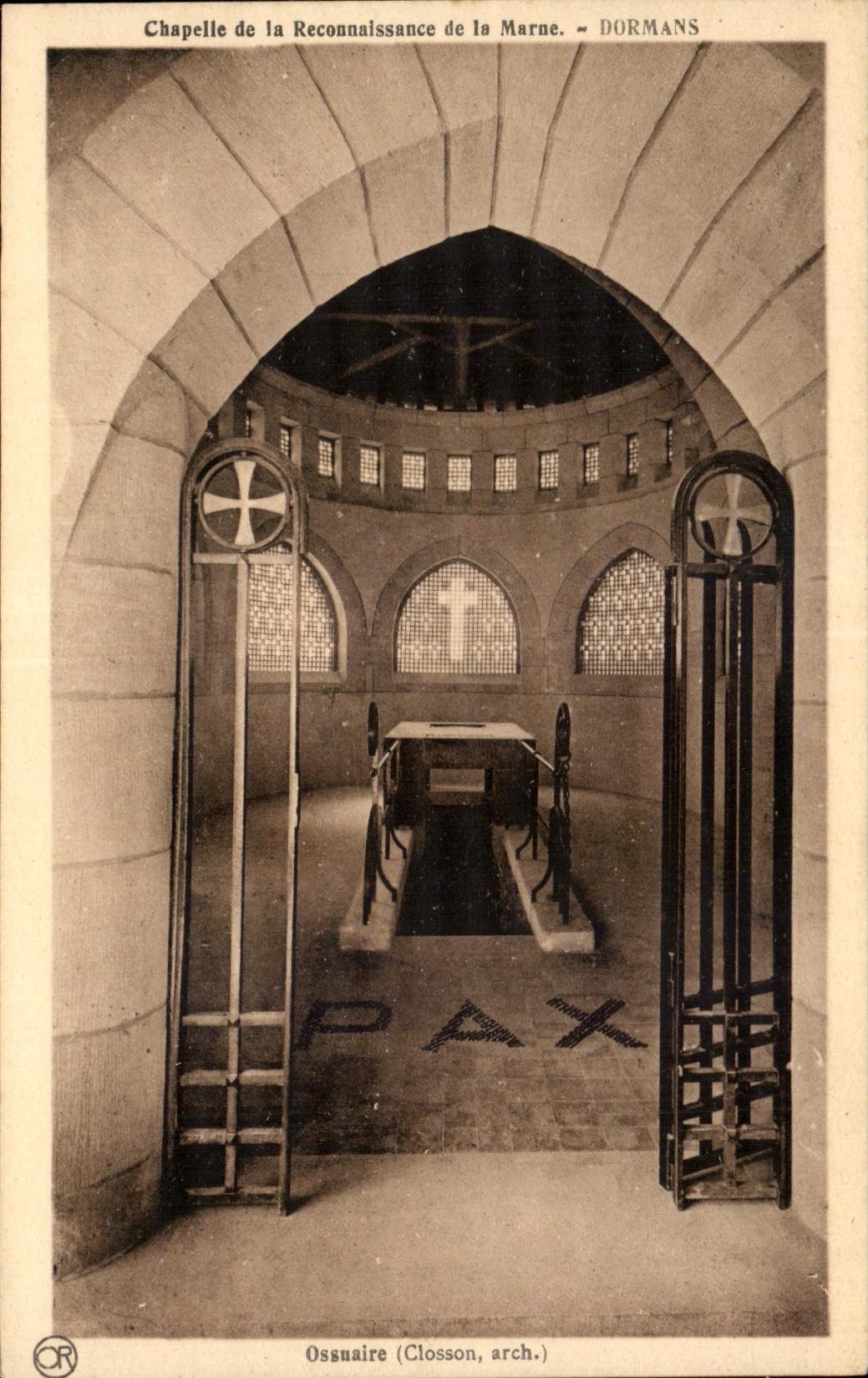 CPA Vault of the Recognition of the Marne Dormans Ossuary