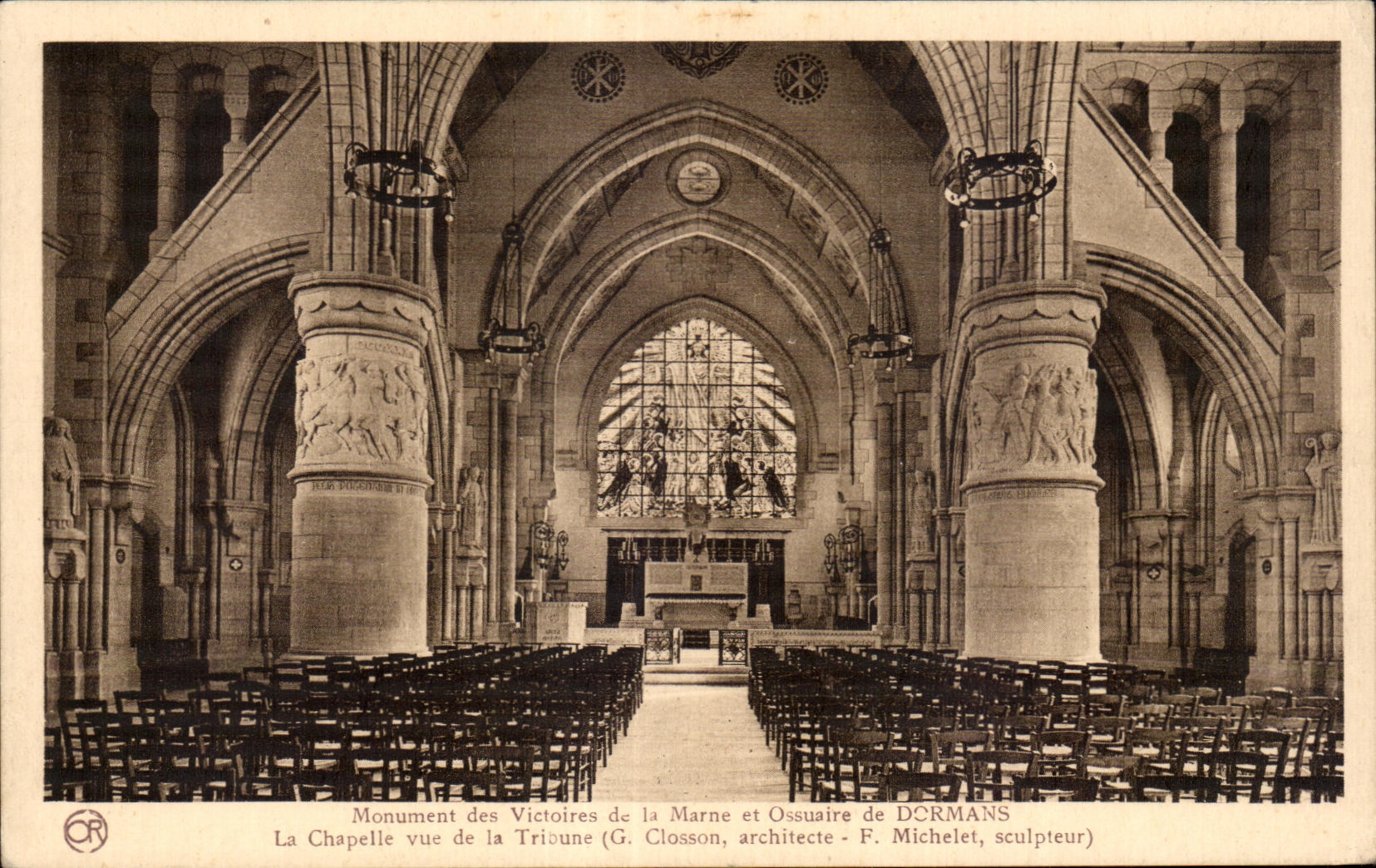 CPA Monument of the Victories of the Marne and Ossaire de Dormans La Chapelle seen of