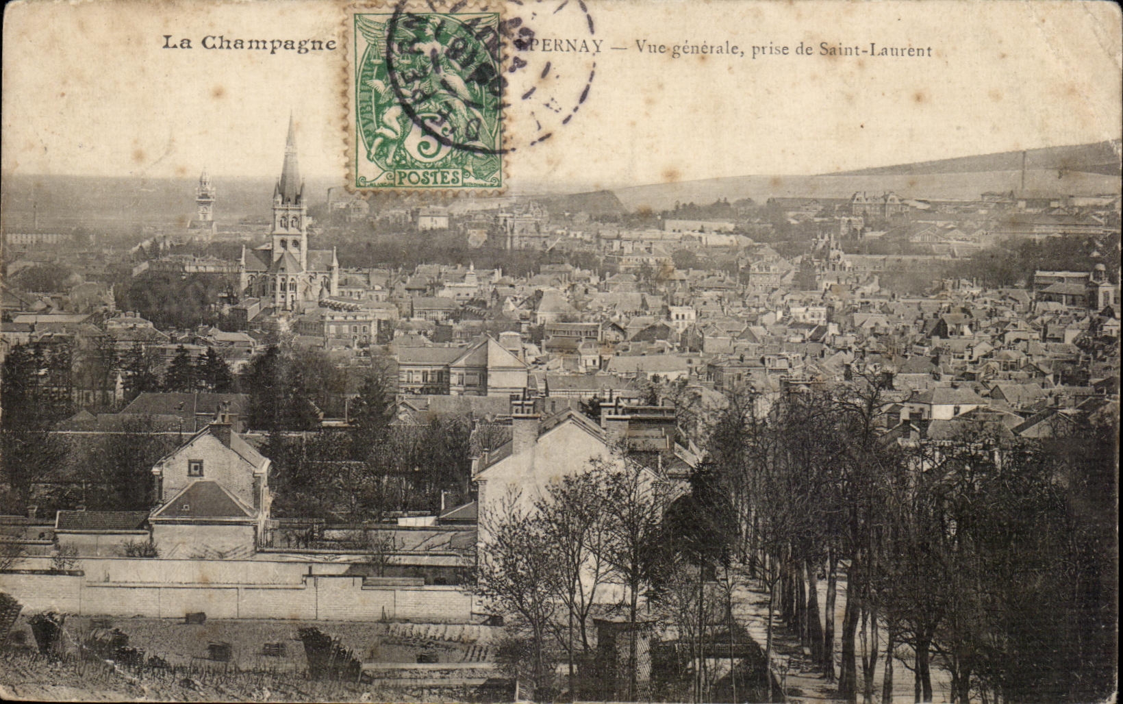 CPA the Epernay Champagne Seen ganerale taken of Saint Laurent