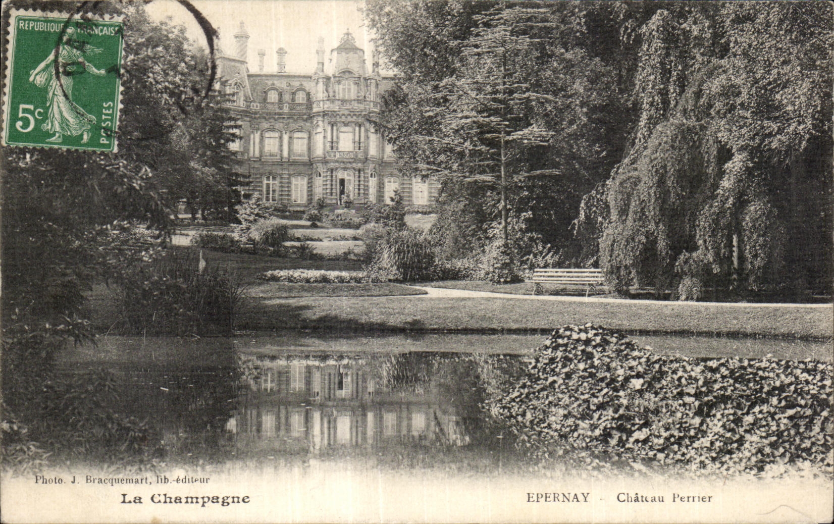 CPA the Champagne Epernay Castle Perrier