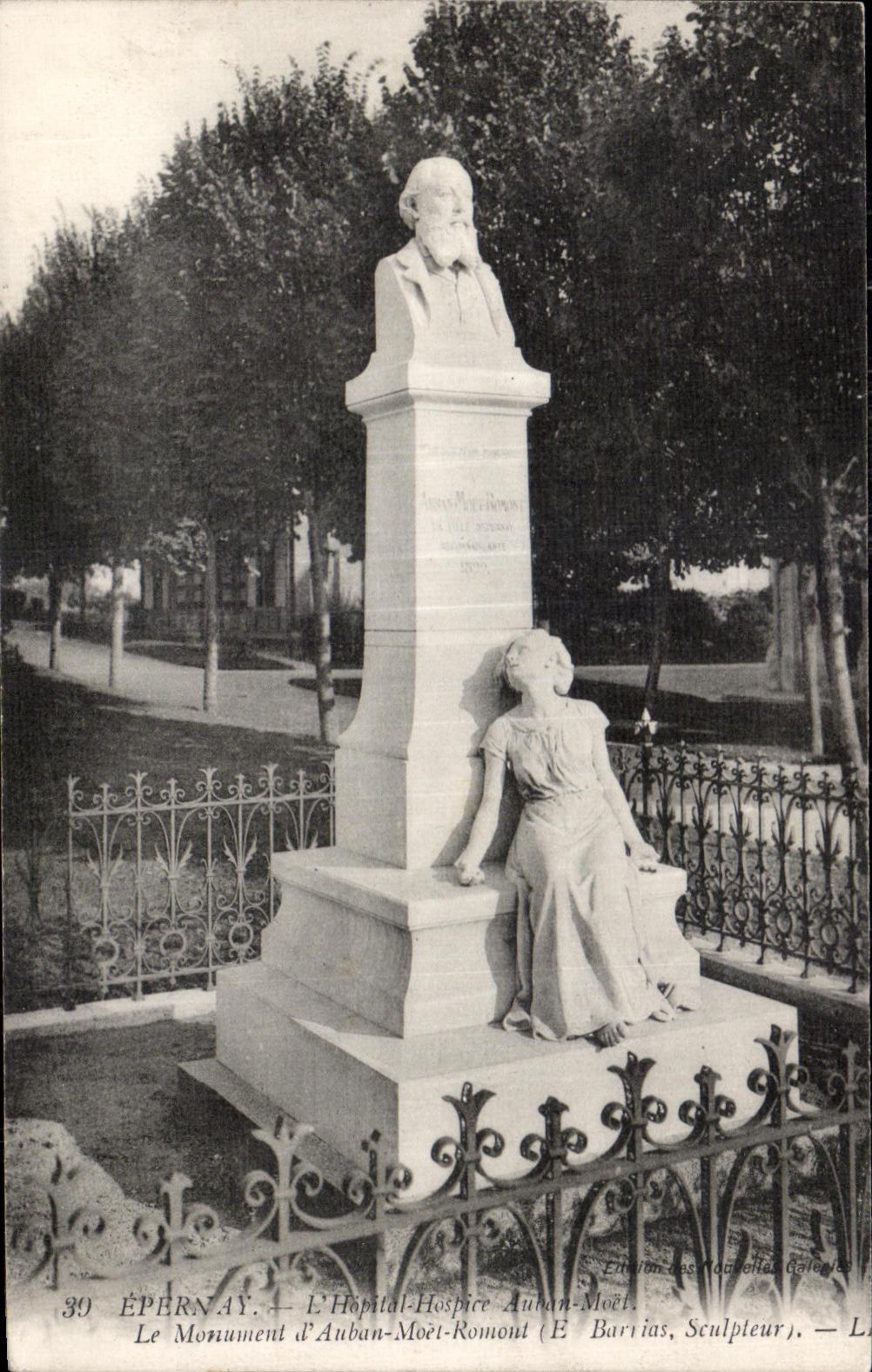 CPA Epernay Hospital Old people's home the Monument Auban Moet Romont