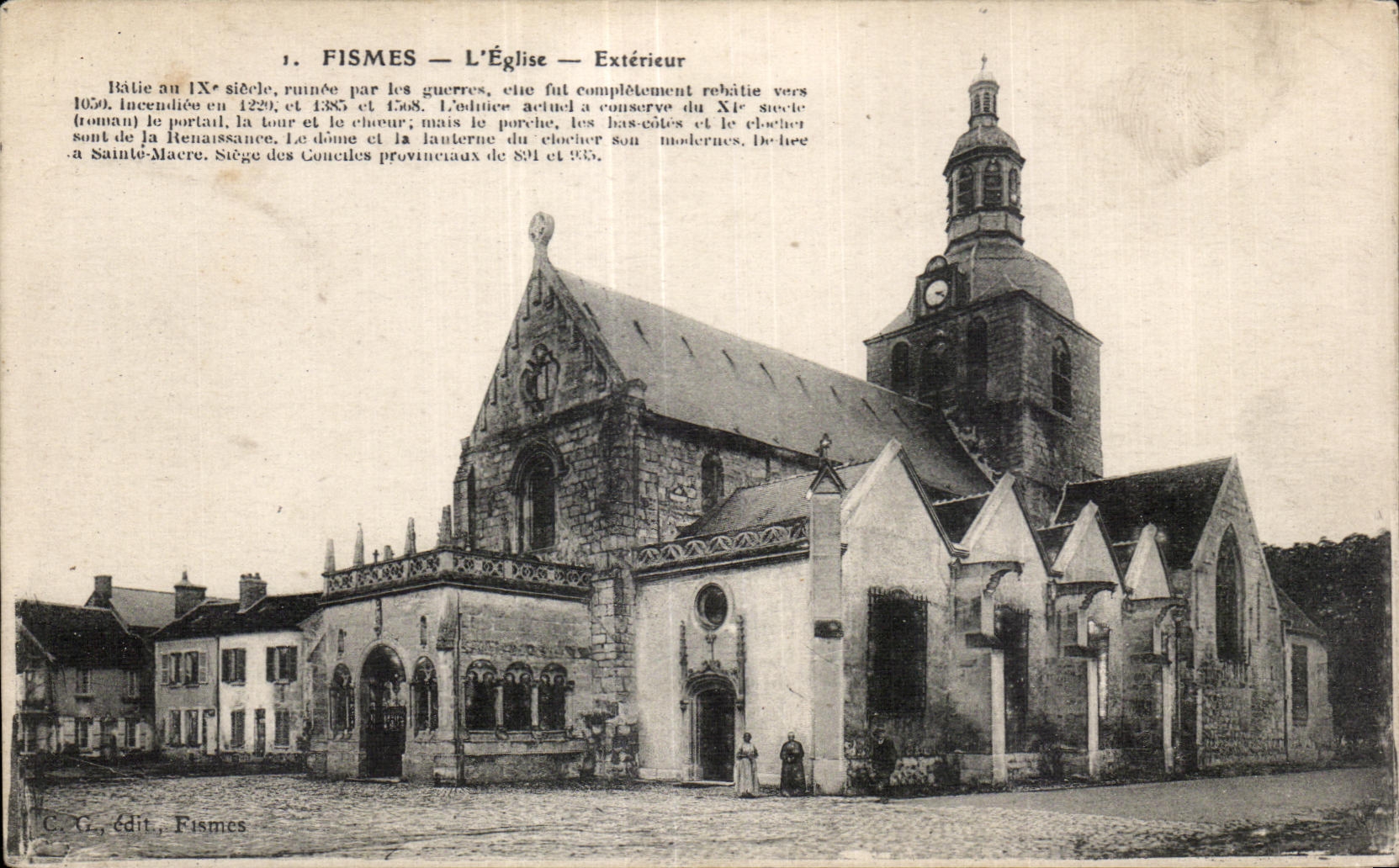 CPA Fismes Church External