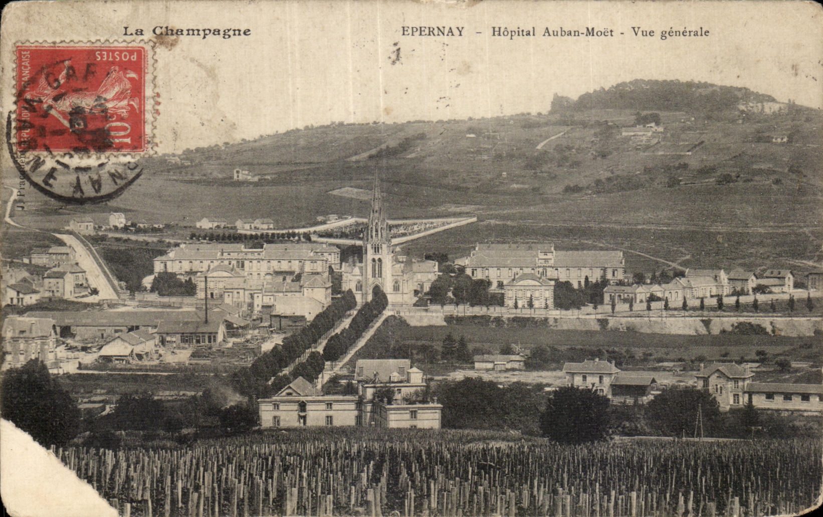 CPA the Champagne Epernay Hospital Auban Moet View