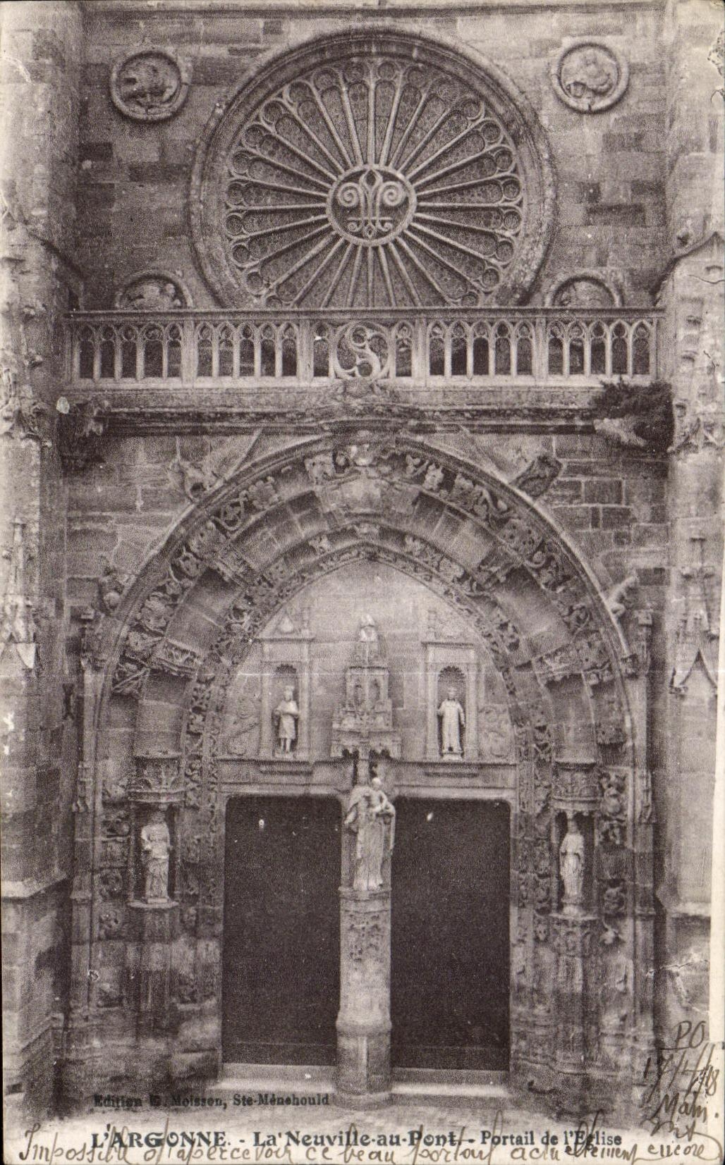 CPA Argonne Neuville with the Bridge Gate of I Church