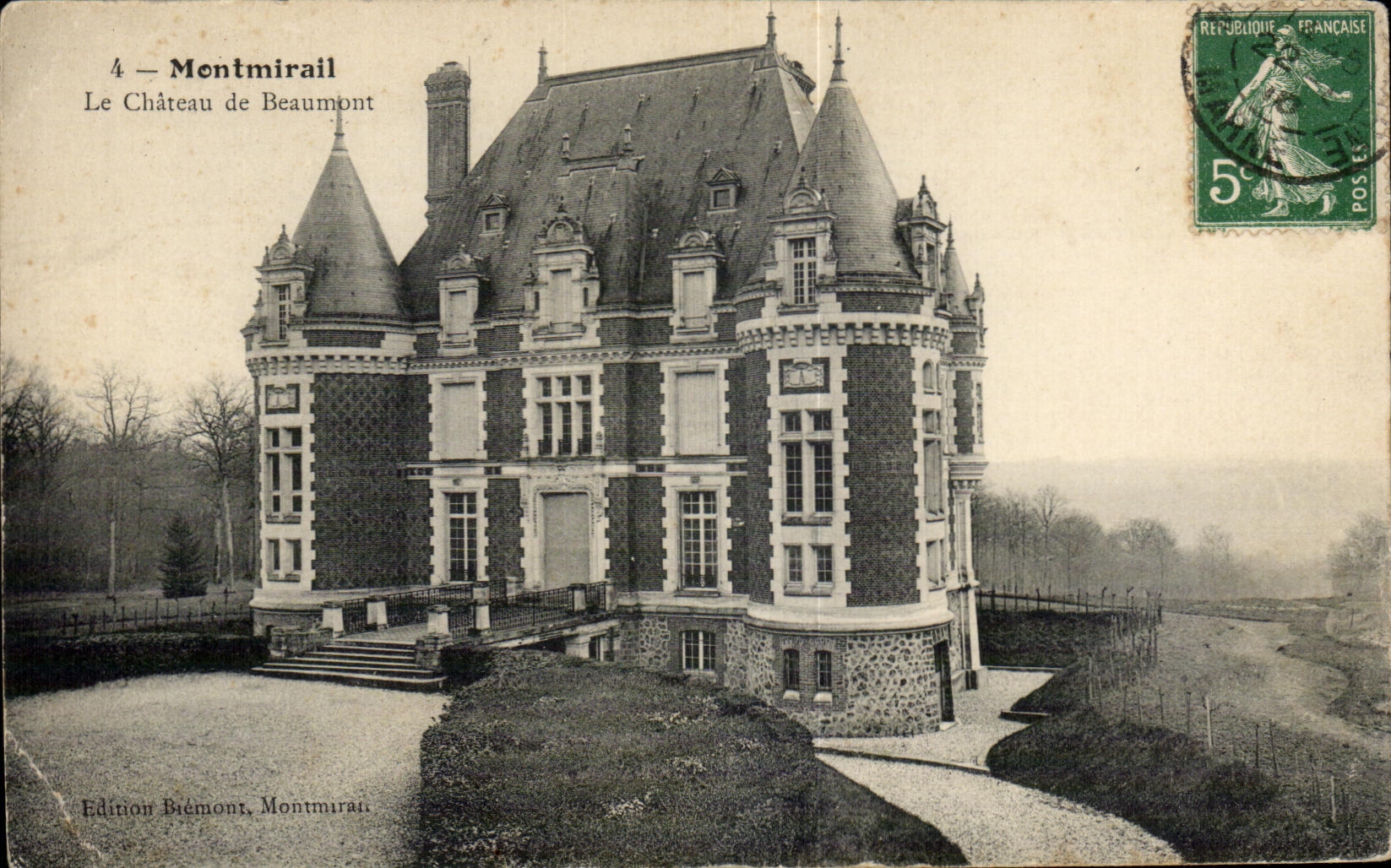 CPA Montmirail the Castle of Beaumont