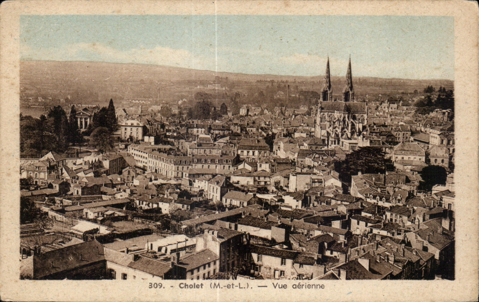 CPA Cholet Vue aerienne 